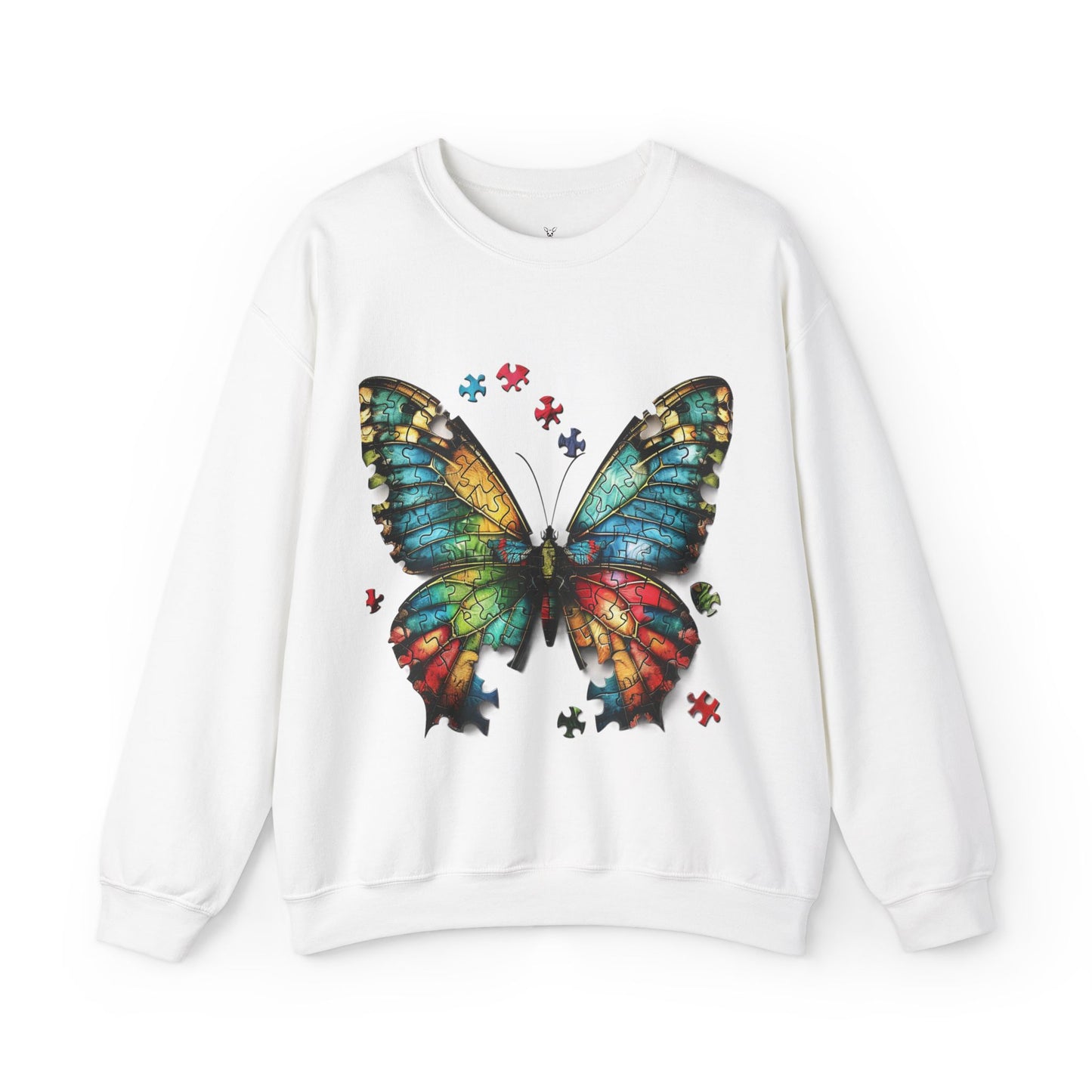 Butterfly Autism Sweatshirt: Unisex Heavy Blend - Autism Awareness - Nefty Creations