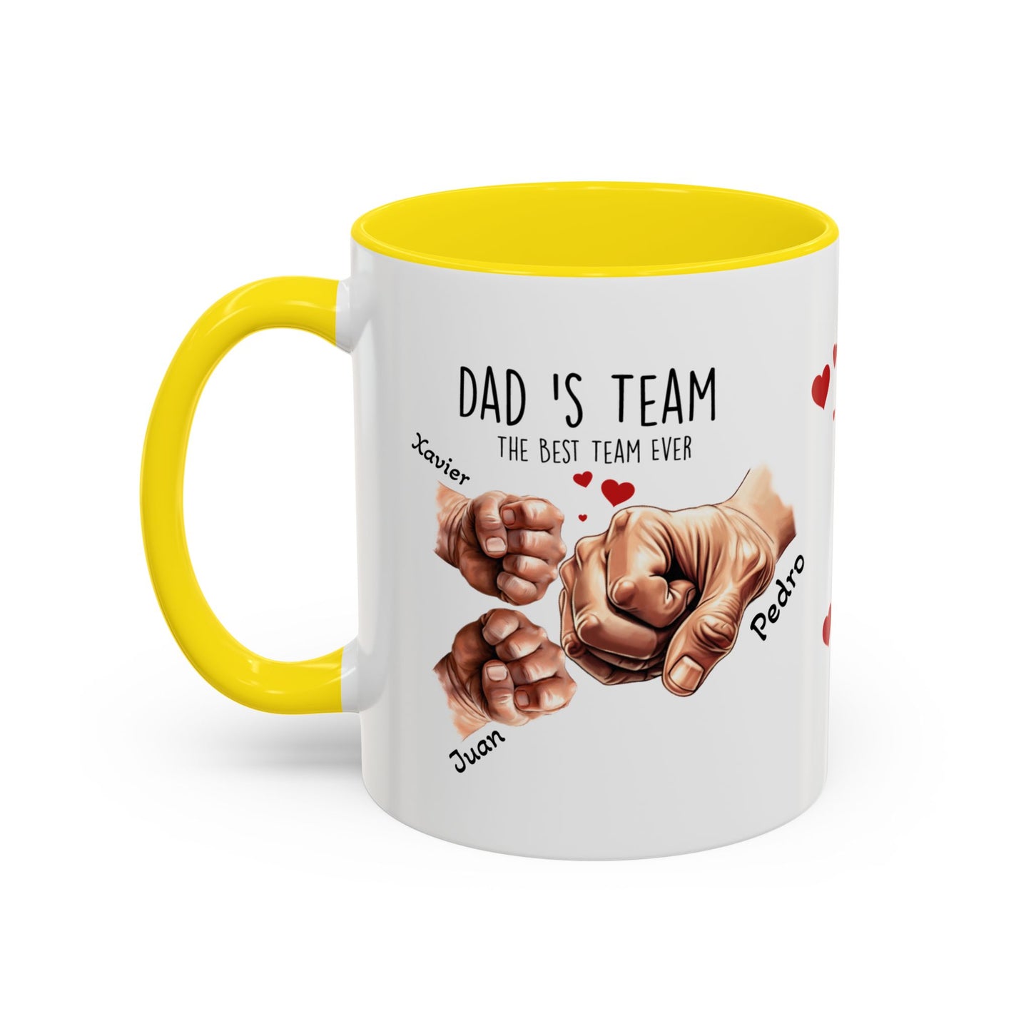 Personalized Dad's Team Coffee Mug, Gifts for Dad, Father's Day Mug, Family Keepsake, Unique Coffee Cup - Nefty Creations
