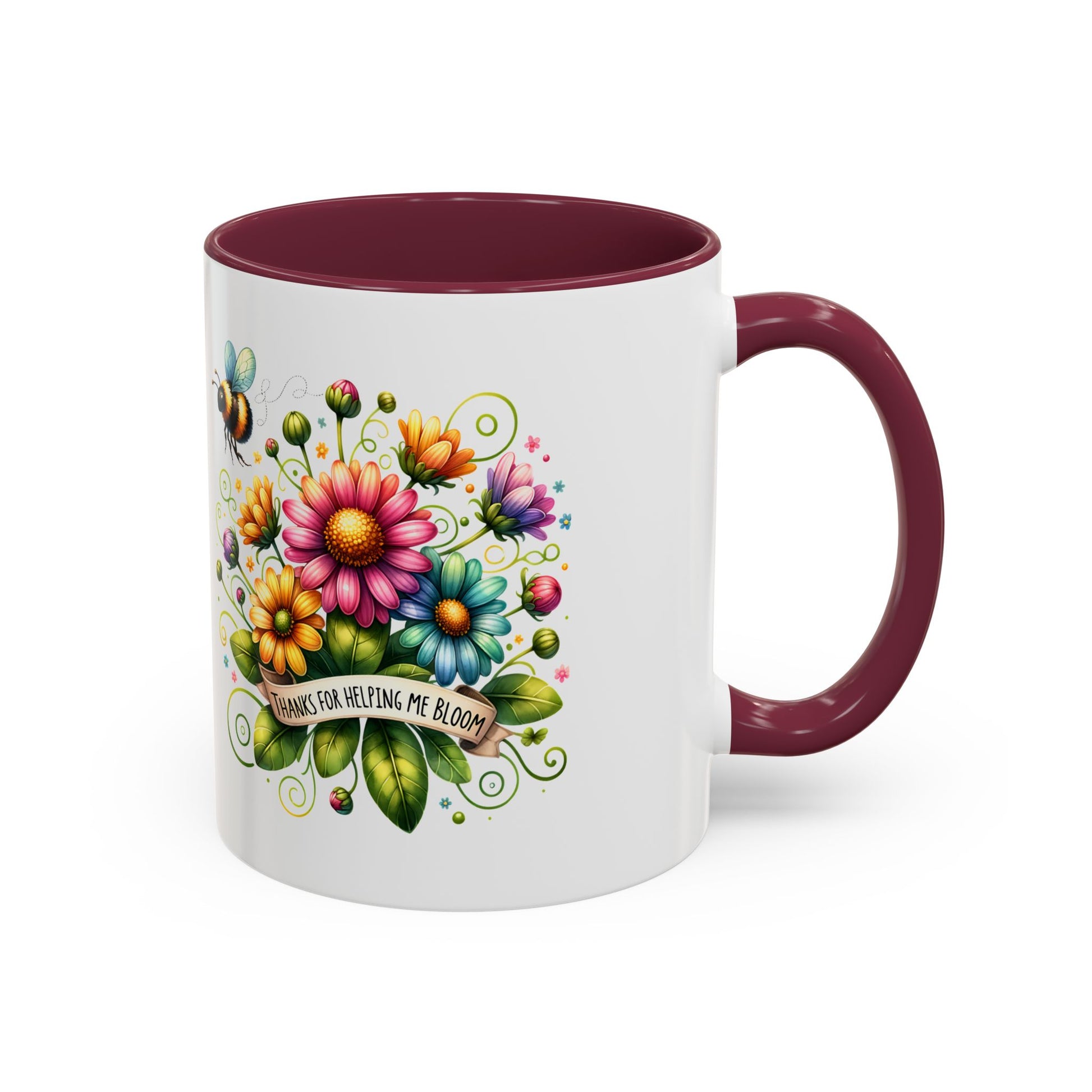 Colorful Floral Mug – "Thanks for Helping Me Bloom" – Perfect Gift for Friends & Family - Nefty Creations