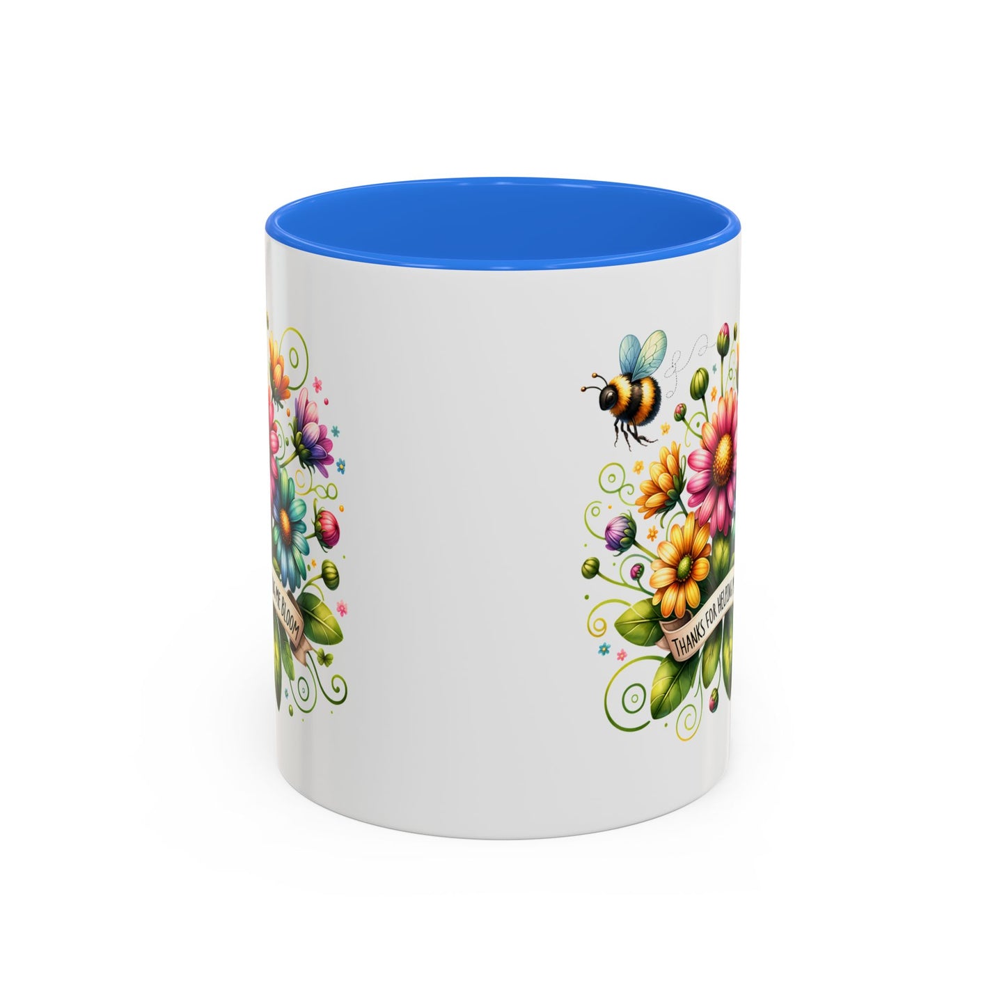 Colorful Floral Mug – "Thanks for Helping Me Bloom" – Perfect Gift for Friends & Family - Nefty Creations