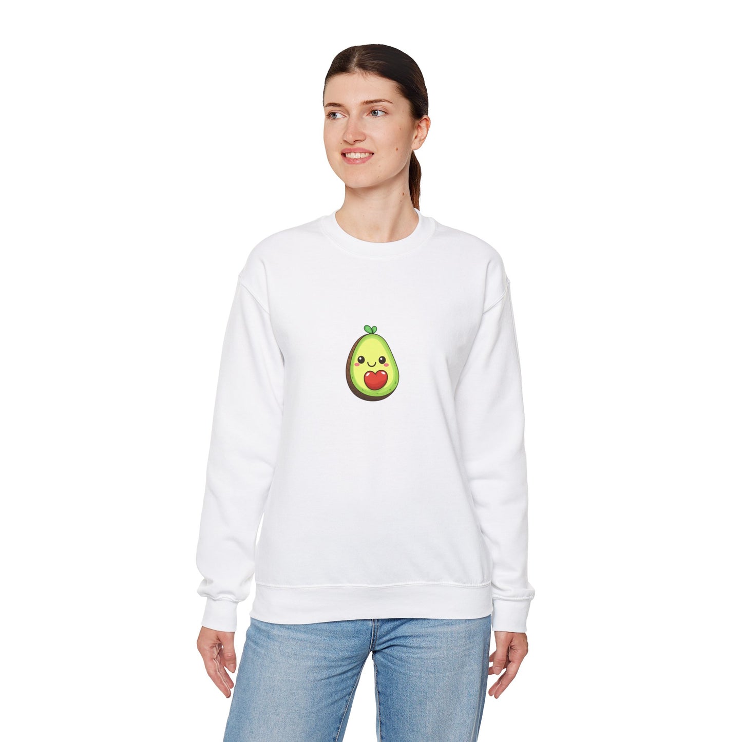 Cute Avocado Valentines Day Crewneck Sweatshirt - Nefty Creations