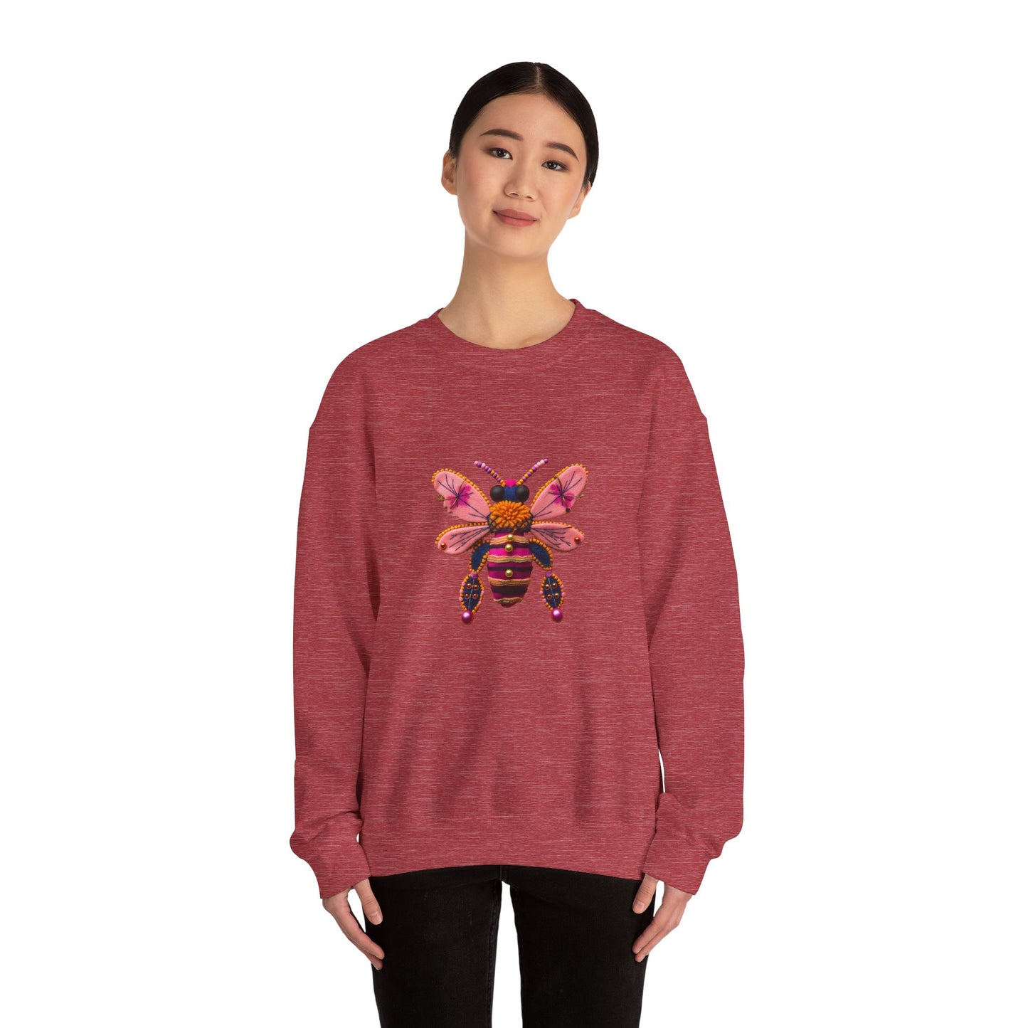 Bee-Inspired Unisex Heavy Blend™ Crewneck Sweatshirt - Cozy & Colorful Nature Apparel - Nefty Creations