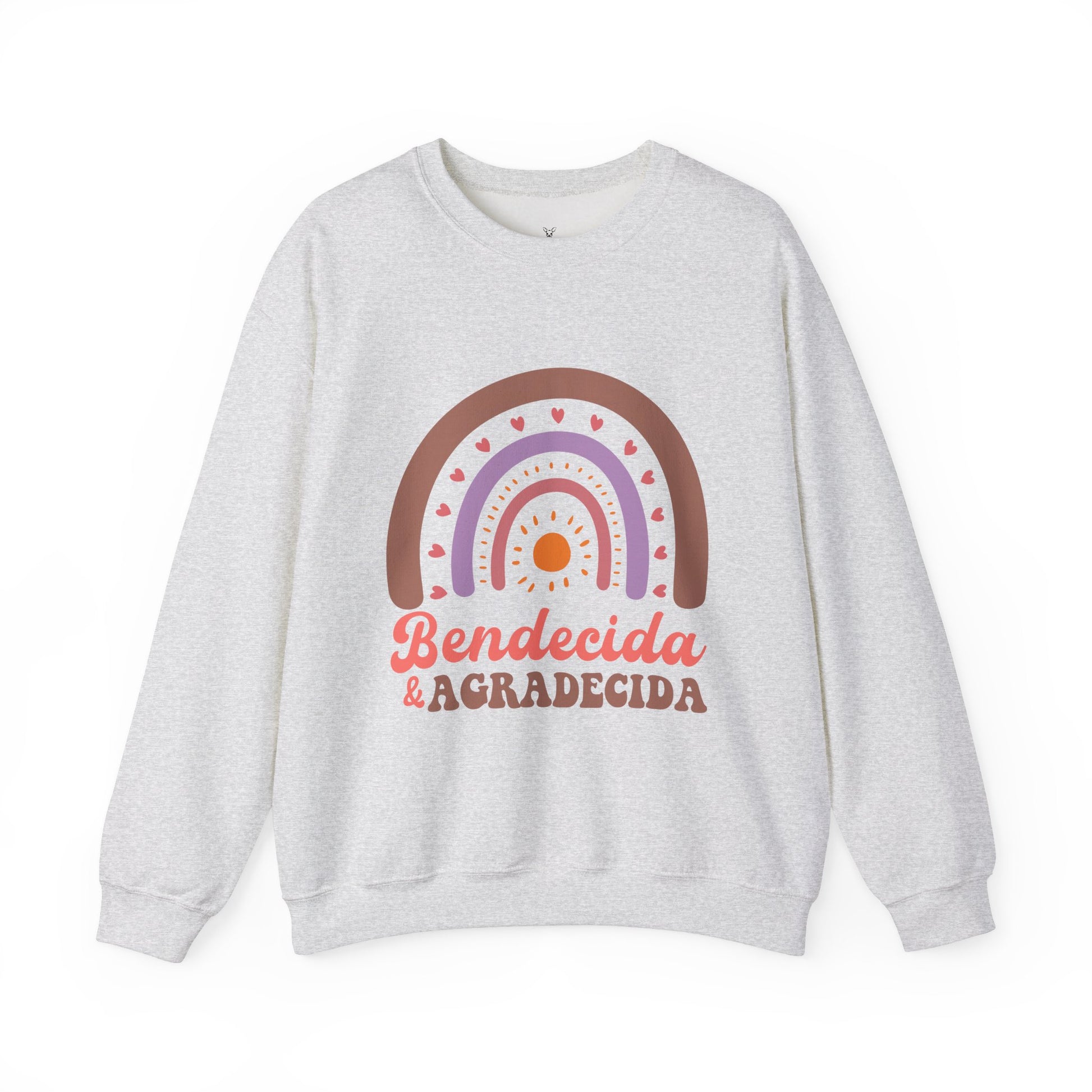 Bendecida & Agradecida Crewneck Sweatshirt - Cozy Unisex Sweater with Positive Vibes - Nefty Creations