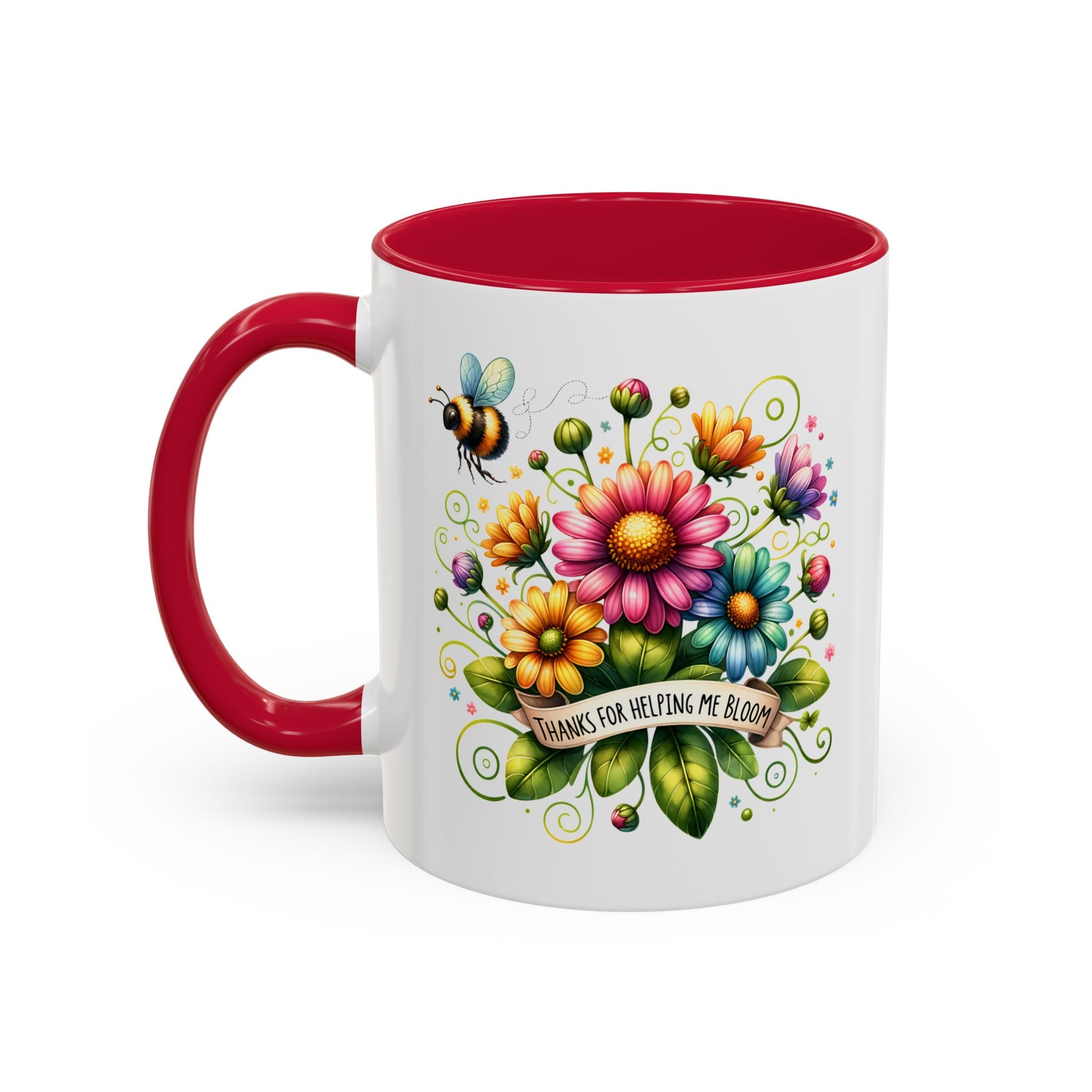 Colorful Floral Mug – "Thanks for Helping Me Bloom" – Perfect Gift for Friends & Family - Nefty Creations