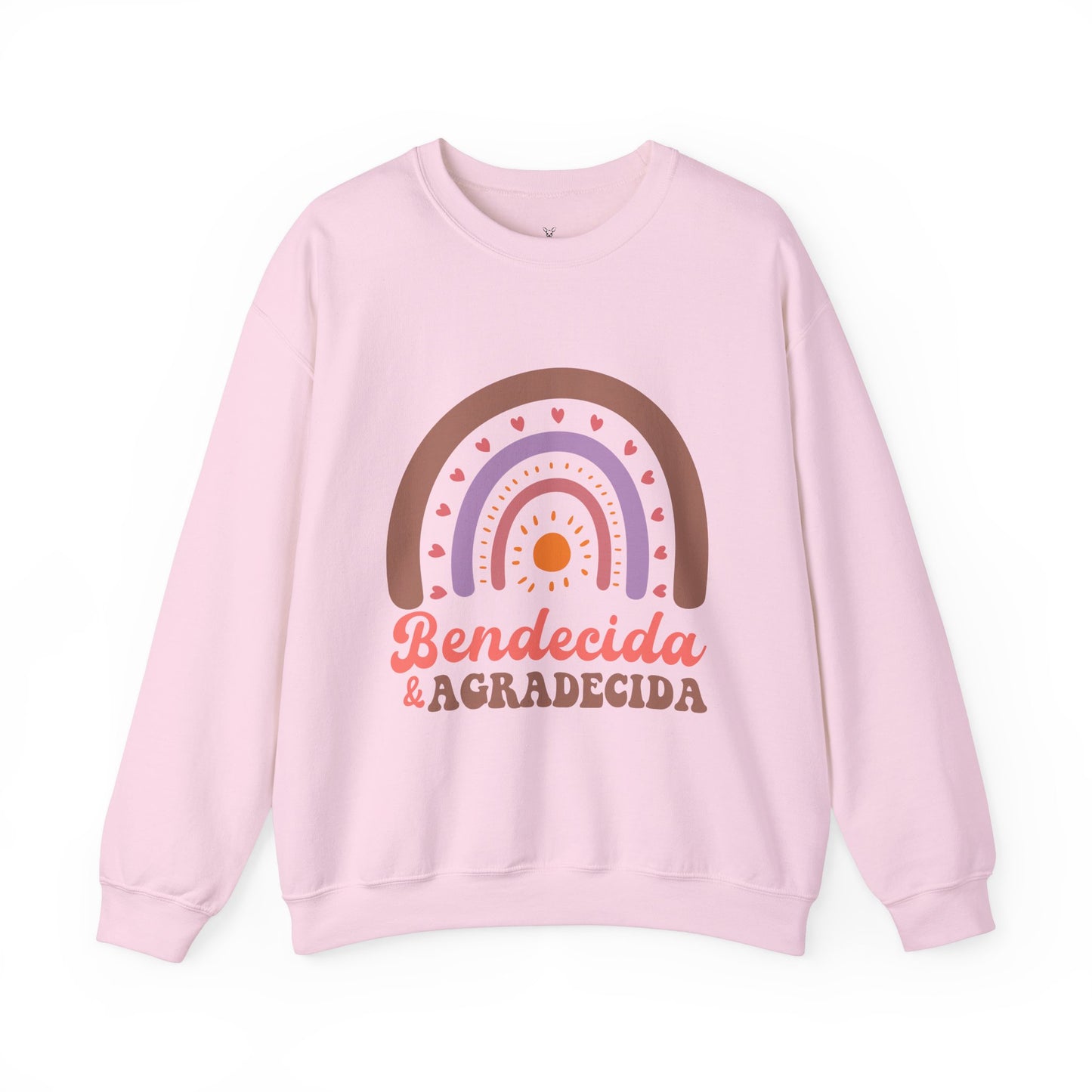 Bendecida & Agradecida Crewneck Sweatshirt - Cozy Unisex Sweater with Positive Vibes - Nefty Creations