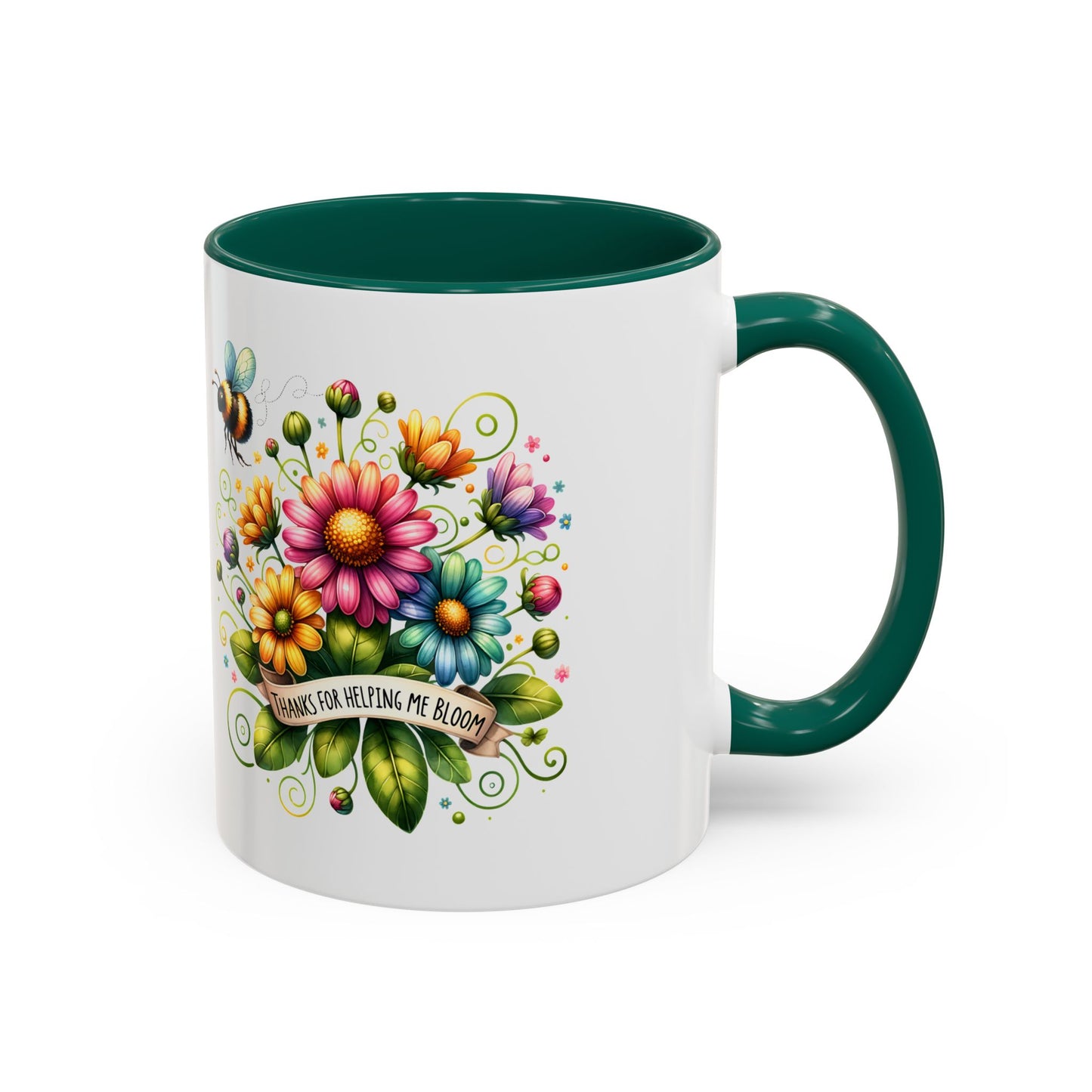 Colorful Floral Mug – "Thanks for Helping Me Bloom" – Perfect Gift for Friends & Family - Nefty Creations