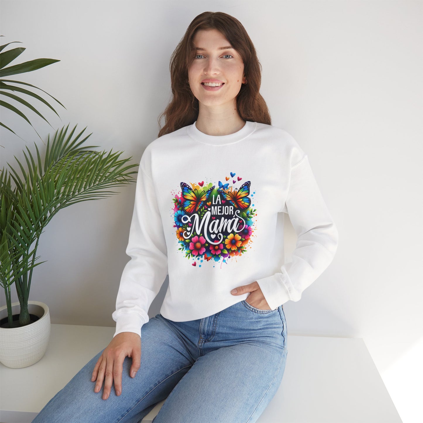 Colorful Butterfly Mom Sweatshirt - Nefty Creations