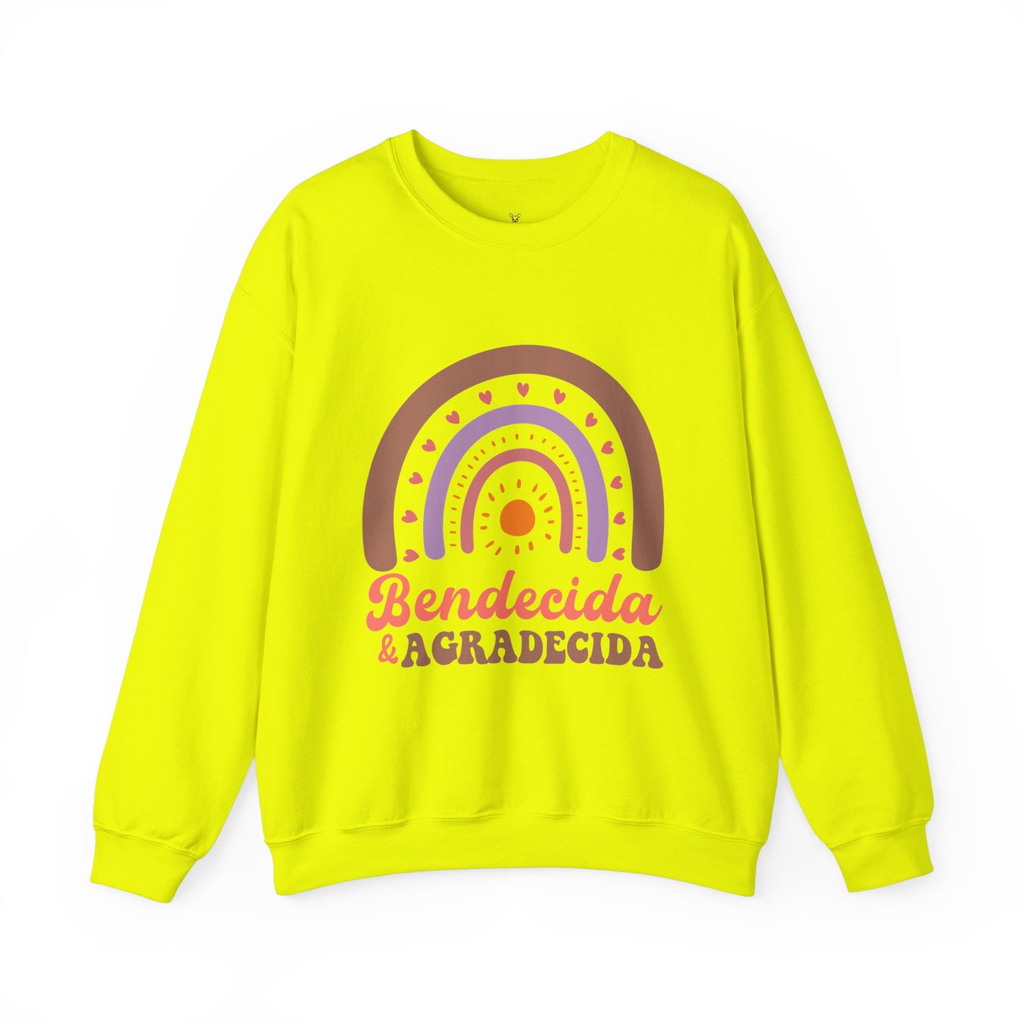 Bendecida & Agradecida Crewneck Sweatshirt - Cozy Unisex Sweater with Positive Vibes - Nefty Creations