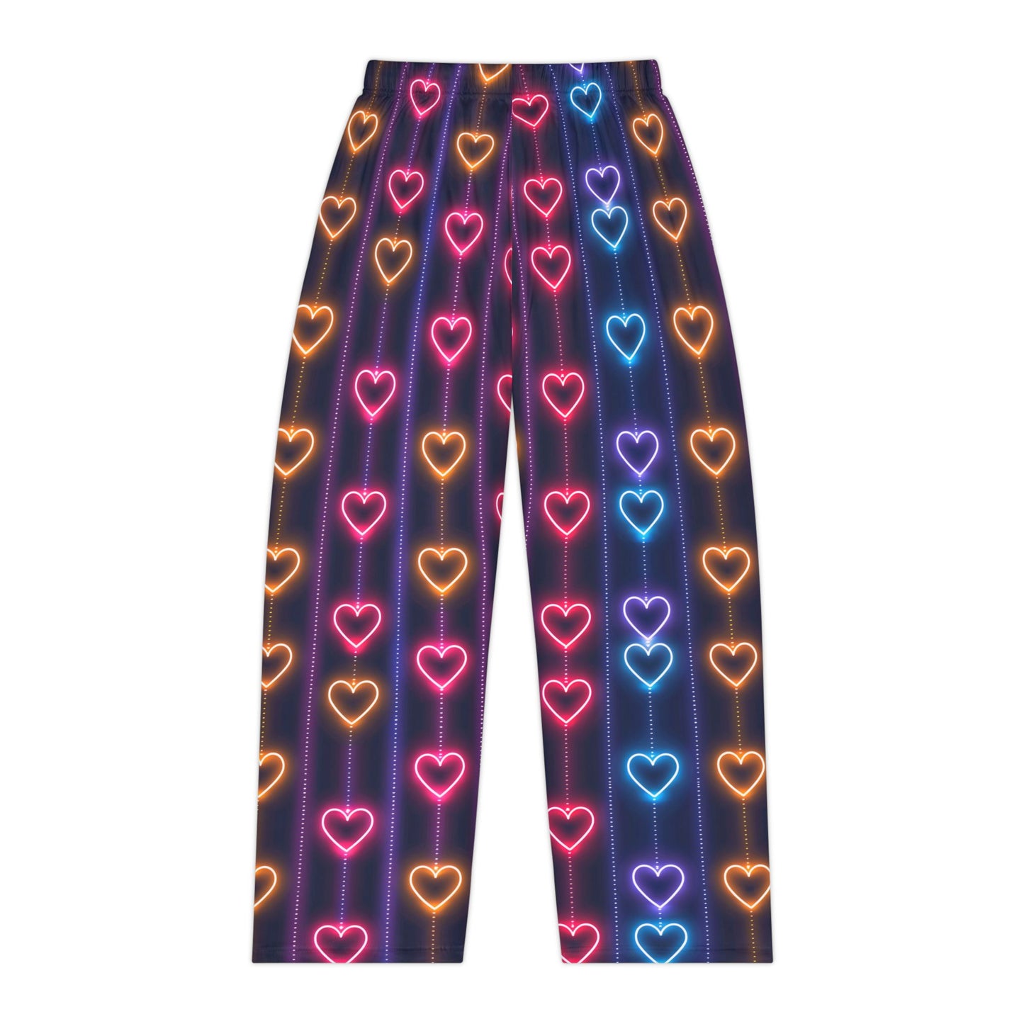 Neon Hearts Women's Pajama Pants - Valentine's Day Gift