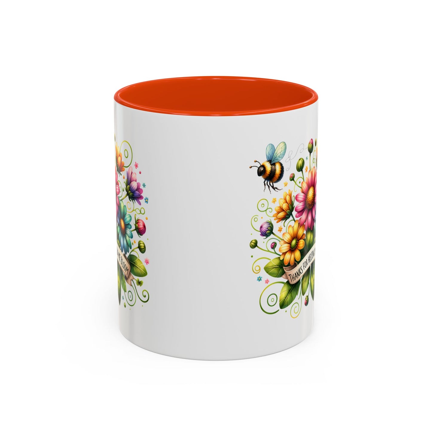 Colorful Floral Mug – "Thanks for Helping Me Bloom" – Perfect Gift for Friends & Family - Nefty Creations