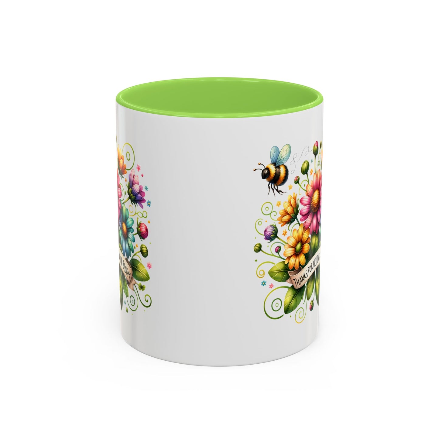 Colorful Floral Mug – "Thanks for Helping Me Bloom" – Perfect Gift for Friends & Family - Nefty Creations
