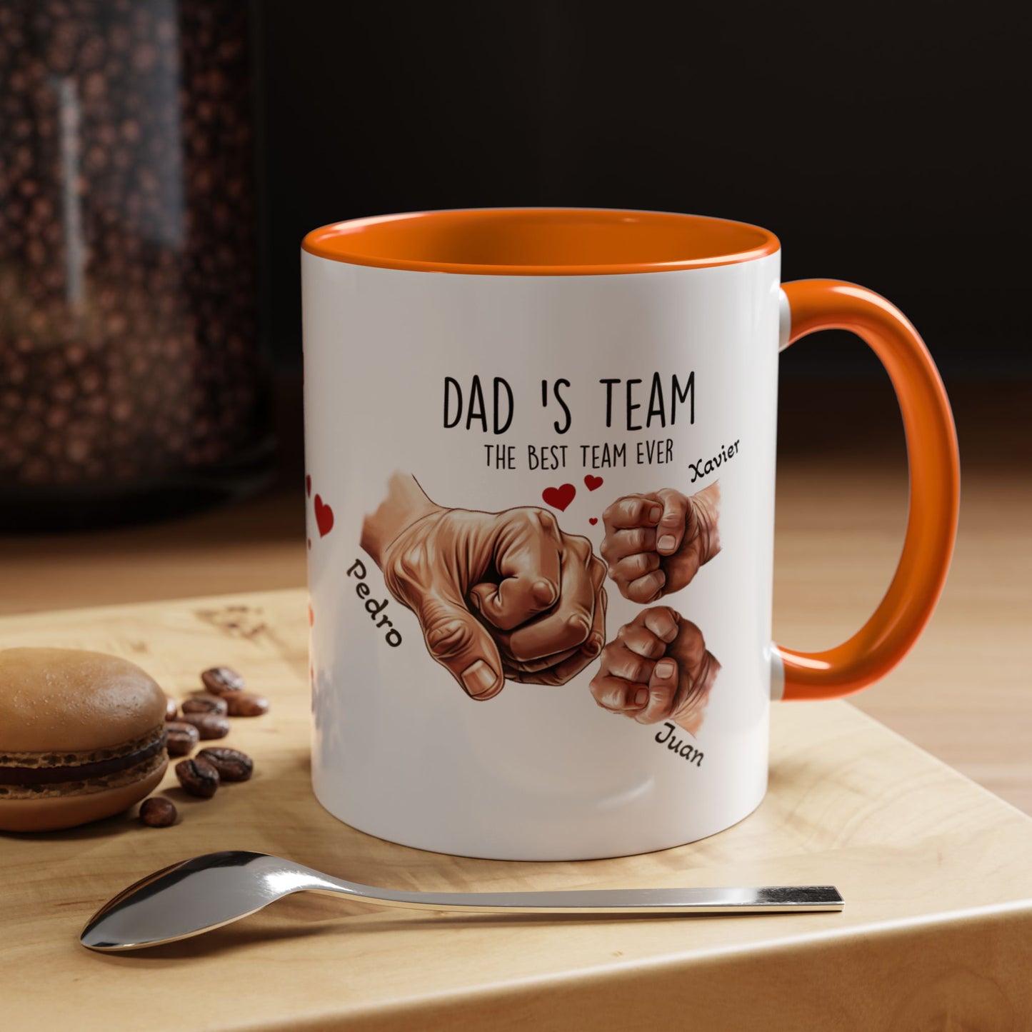 Personalized Dad's Team Coffee Mug, Gifts for Dad, Father's Day Mug, Family Keepsake, Unique Coffee Cup - Nefty Creations