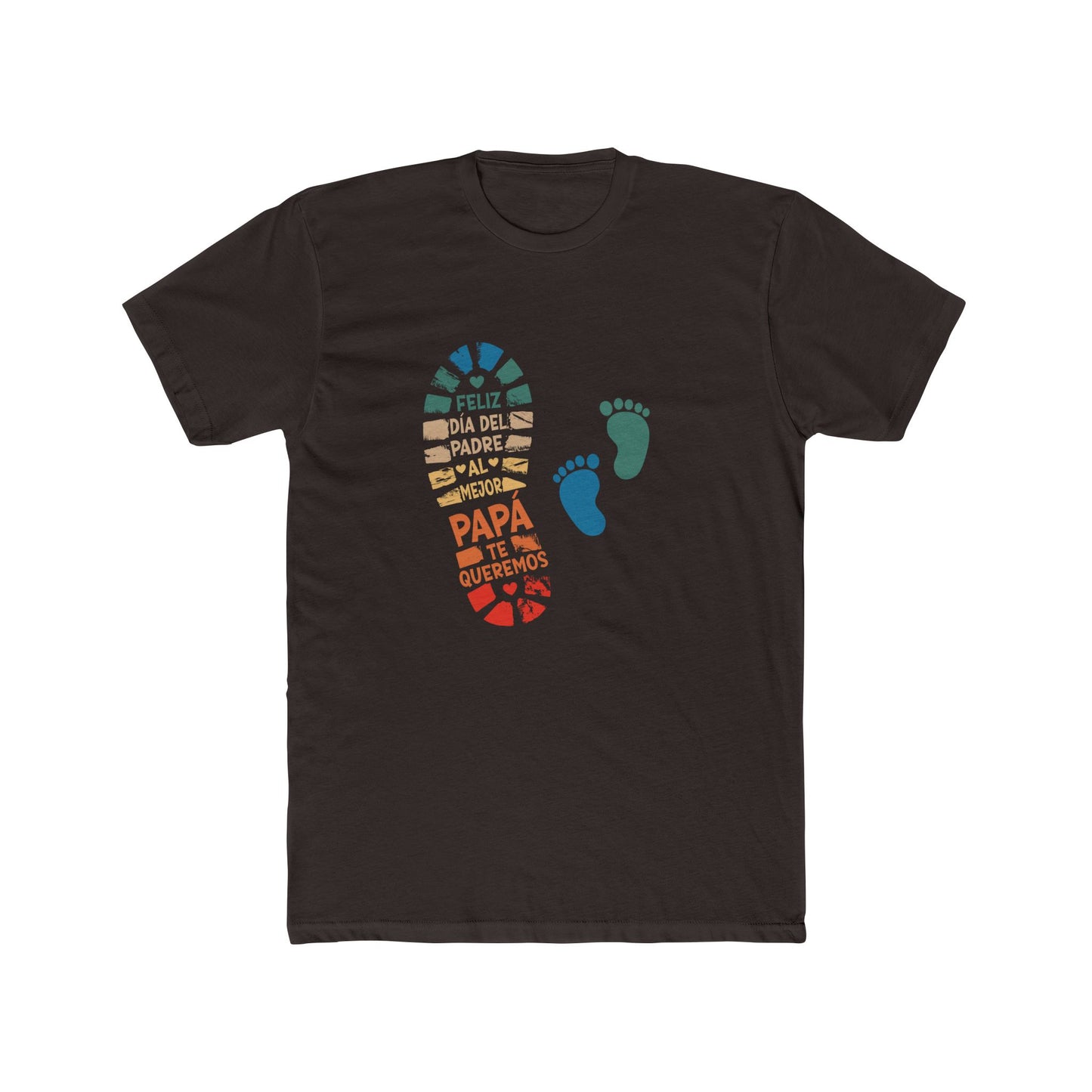 Camiseta para Padre de Dos, Sentimental Father’s Day Footprint Tee, Gift for Dad, Unisex Cotton Shirt, Family Keepsake, Holiday Celebration Wear - Nefty Creations