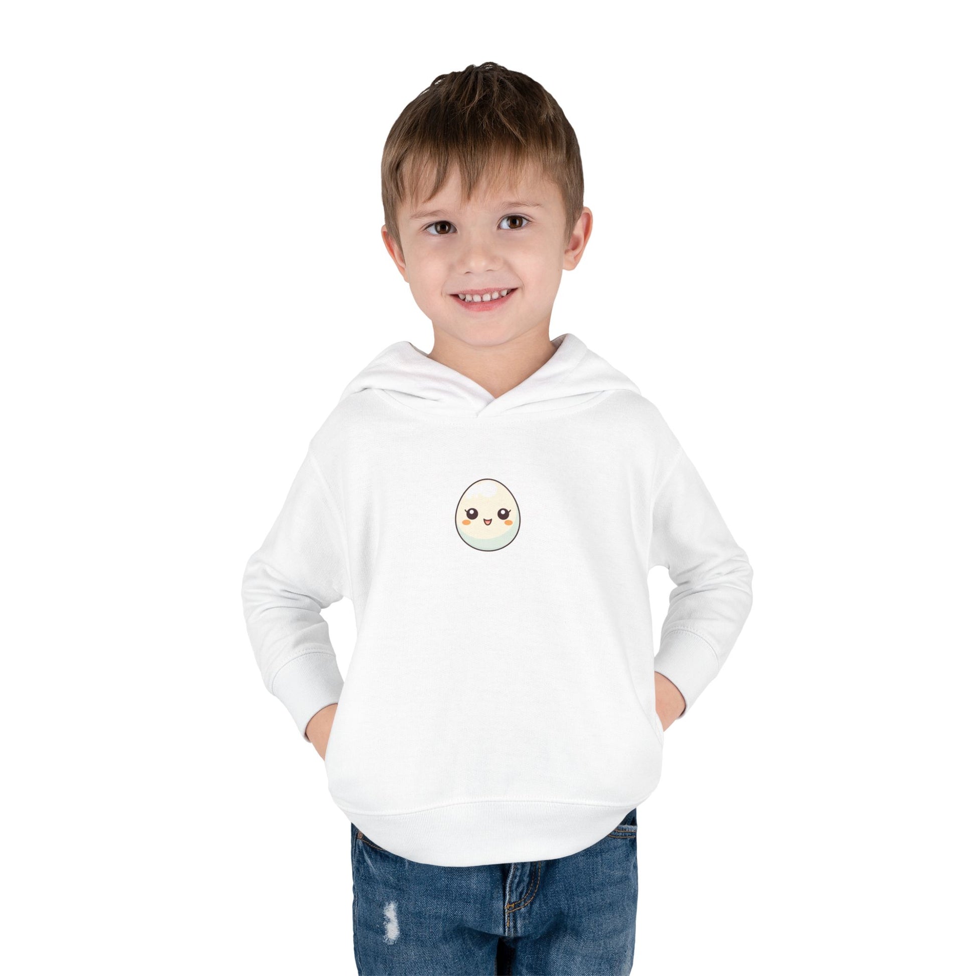 Cute Egg Graphic Toddler Fleece Hoodie - Cozy & Playful Pullover for Kids - Nefty Creations