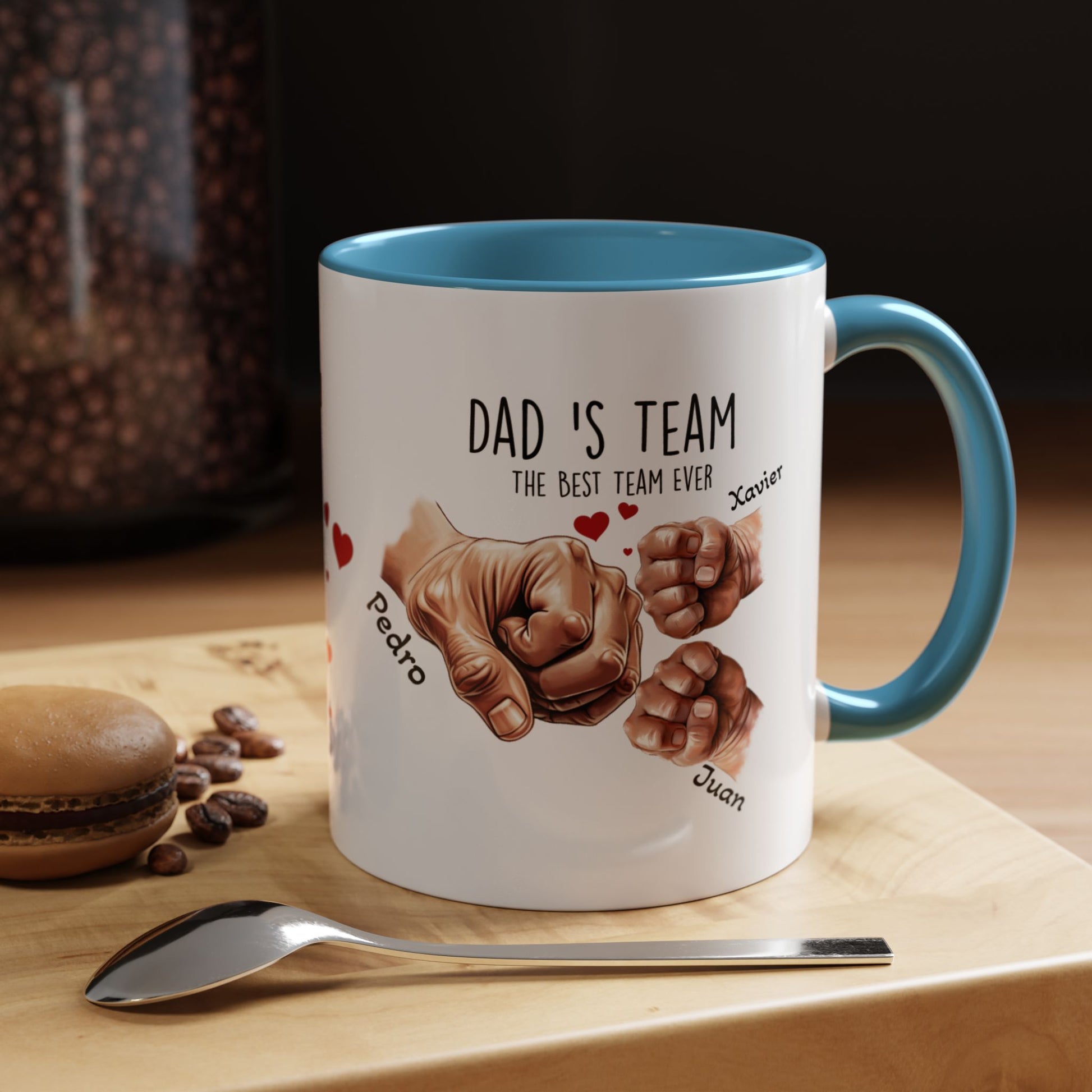 Personalized Dad's Team Coffee Mug, Gifts for Dad, Father's Day Mug, Family Keepsake, Unique Coffee Cup - Nefty Creations