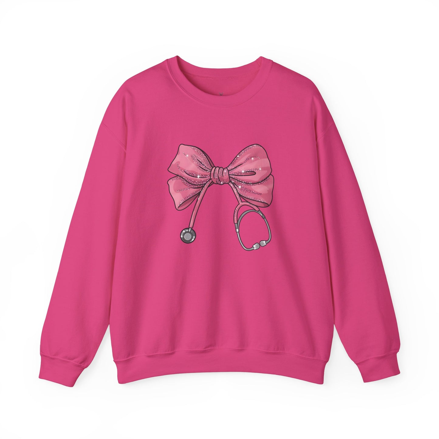 Nurse Life Crewneck Sweatshirt with Bow Design - Nefty Creations