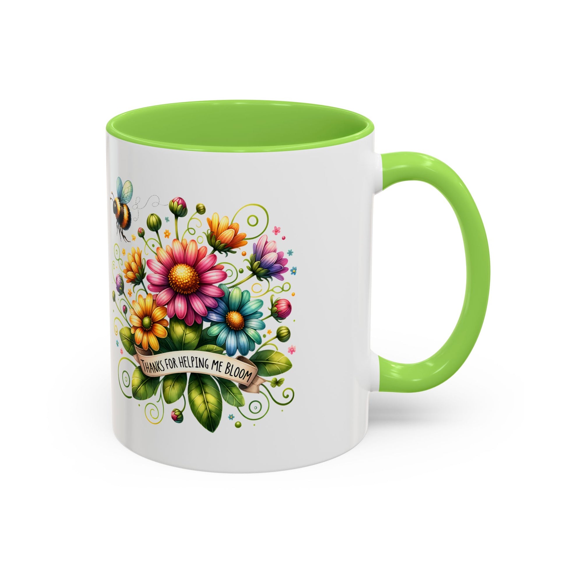 Colorful Floral Mug – "Thanks for Helping Me Bloom" – Perfect Gift for Friends & Family - Nefty Creations
