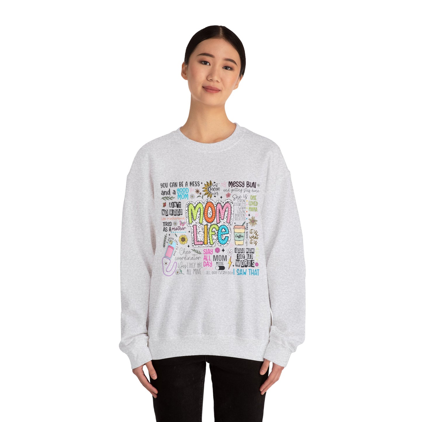 Mom Life Crewneck Sweatshirt - Nefty Creations