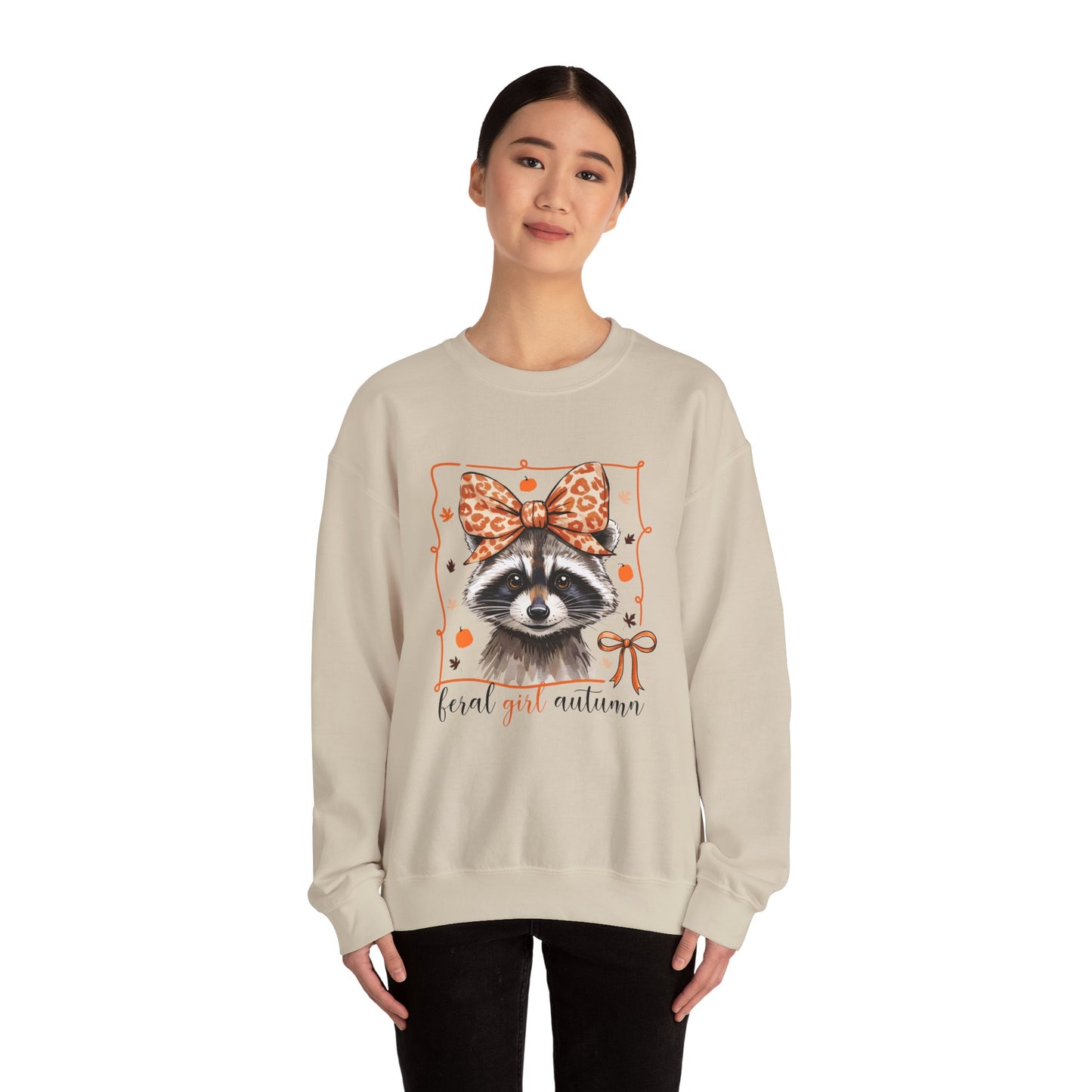 Coquette Feral Raccoon Sweatshirt| Nefty Creations - Nefty Creations