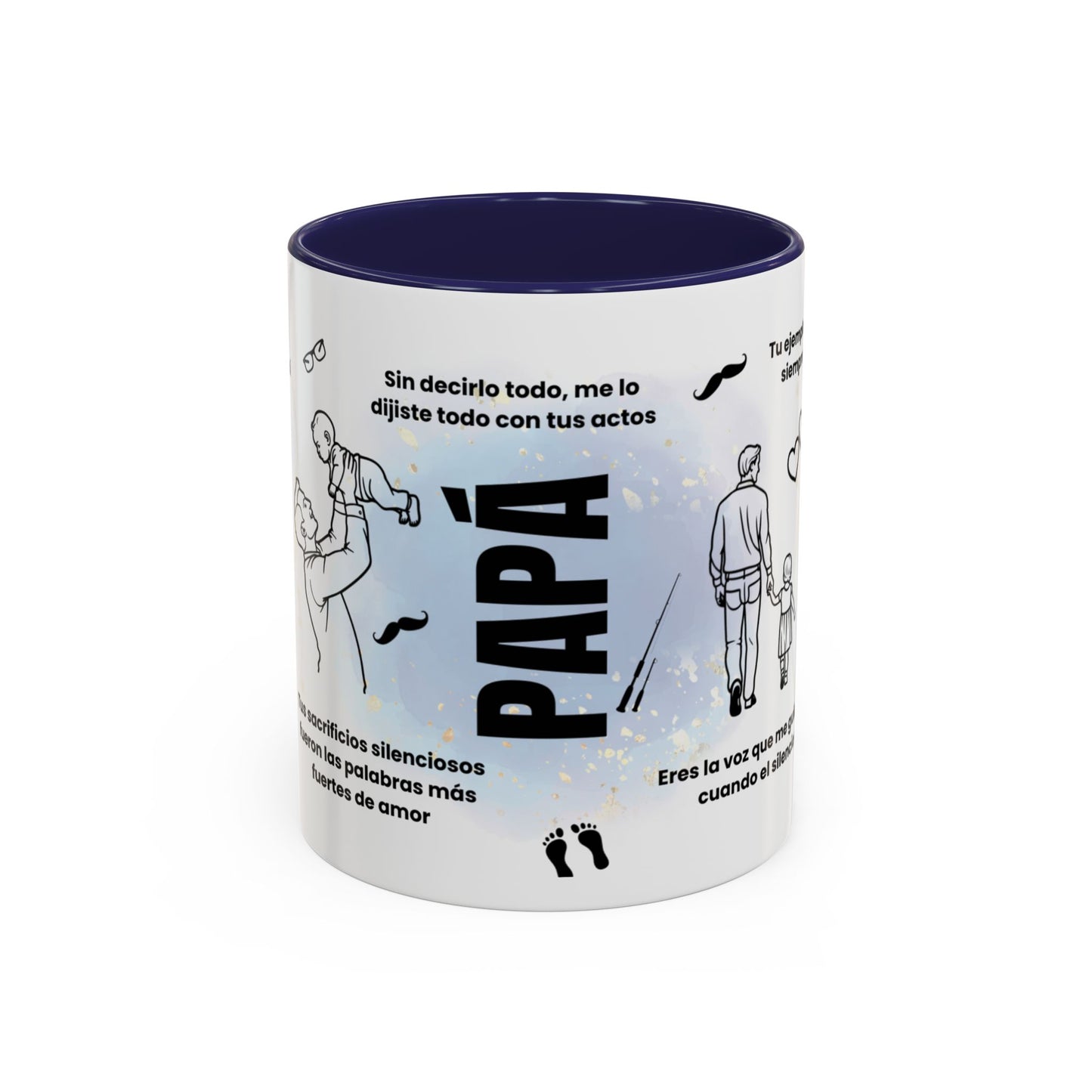 Papá Coffee Mug - Unique Dad Gift for Father's Day, Birthday, or Inspirational Moments, Black Accent Ceramic Cup - Nefty Creations