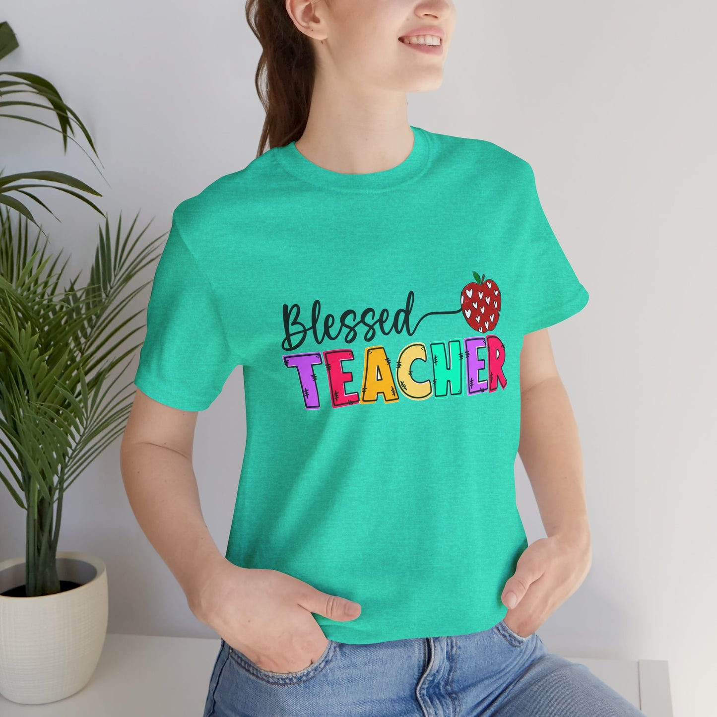 Blessed Teacher Unisex Jersey Short Sleeve Tee - Celebrate Educators - Nefty Creations