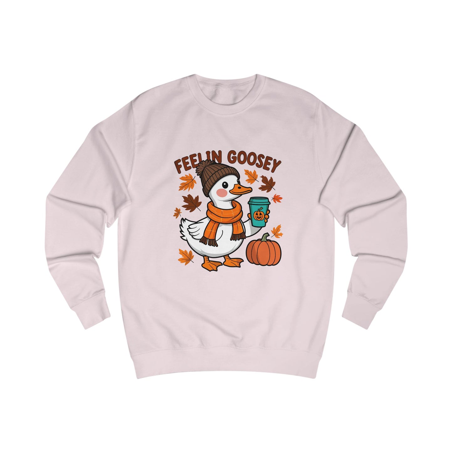 Fall Goose Coffee Sweater, Funny unisex sweater, autumn sweater, pumpkin sweater