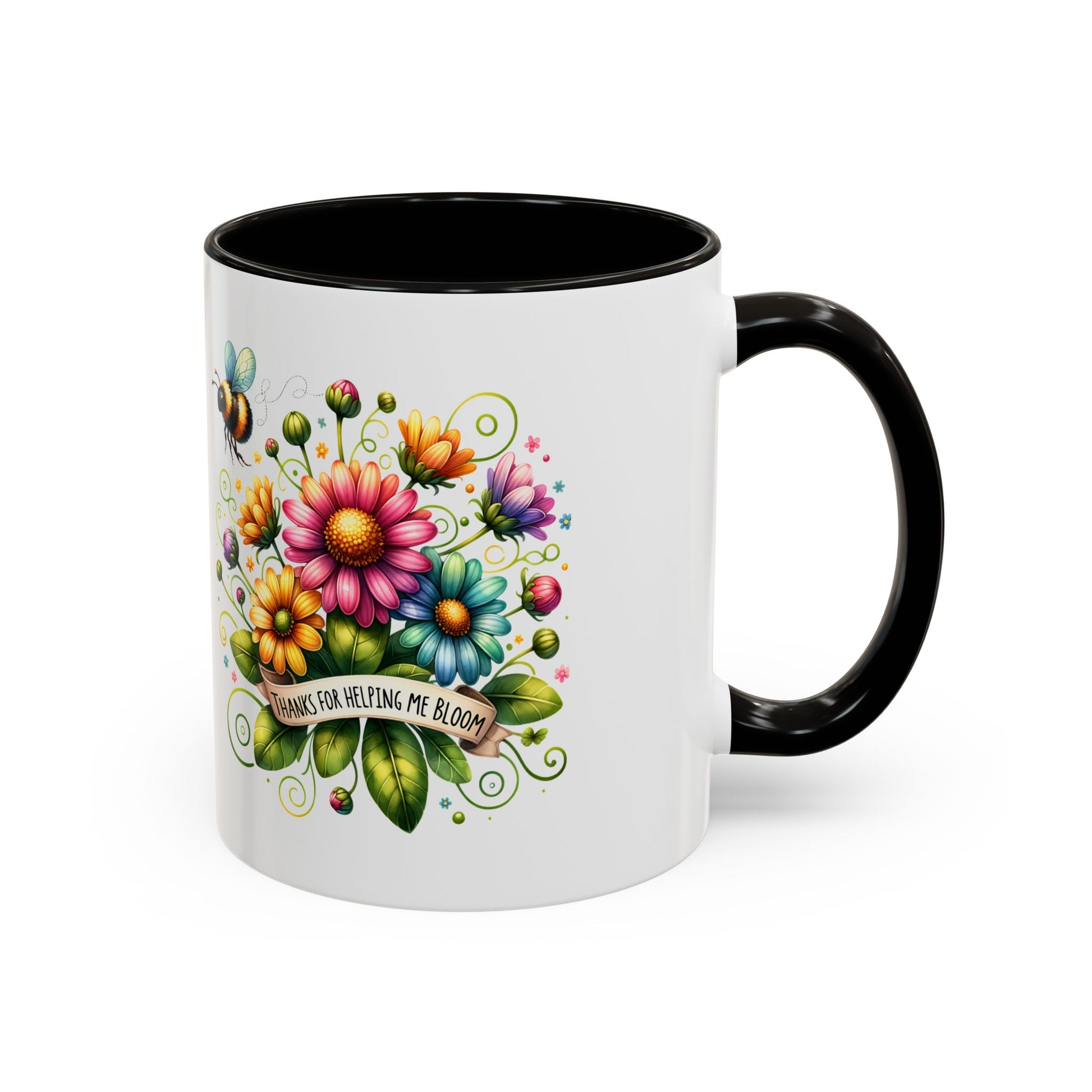 Colorful Floral Mug – "Thanks for Helping Me Bloom" – Perfect Gift for Friends & Family - Nefty Creations