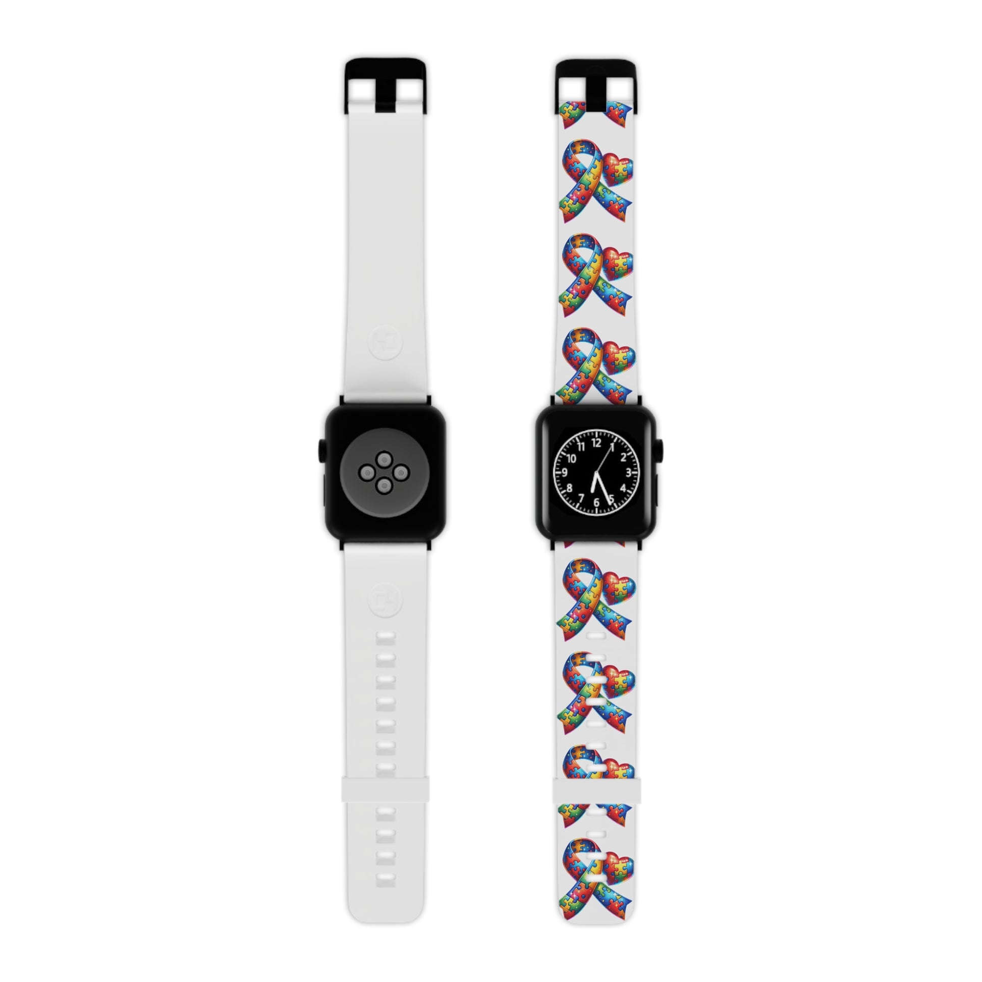 Colorful Puzzle Heart Apple Watch Band - Autism Awareness Design - Nefty Creations