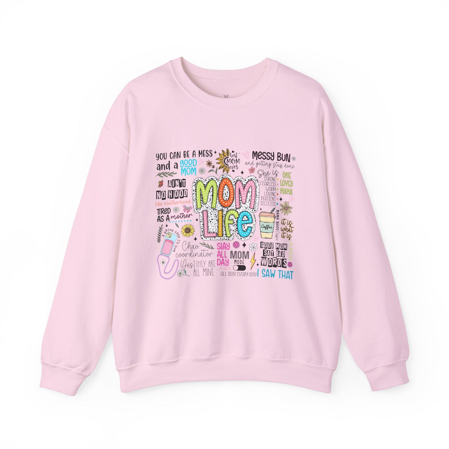Mom Life Unisex Heavy Blend™ Crewneck Sweatshirt - Cozy Gift for Moms - Nefty Creations