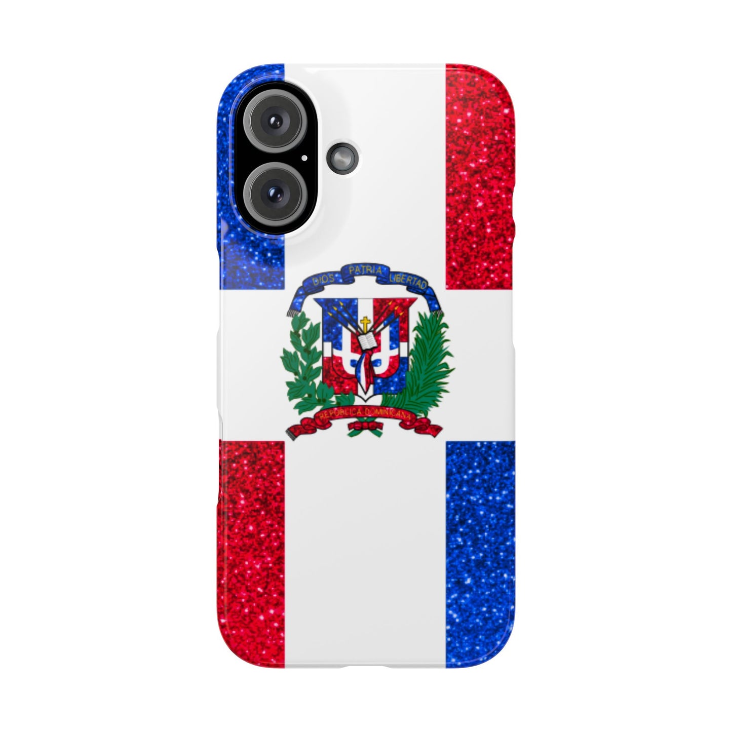Glitter Dominican Republic Slim Phone Case - Celebrate Your Heritage in Style