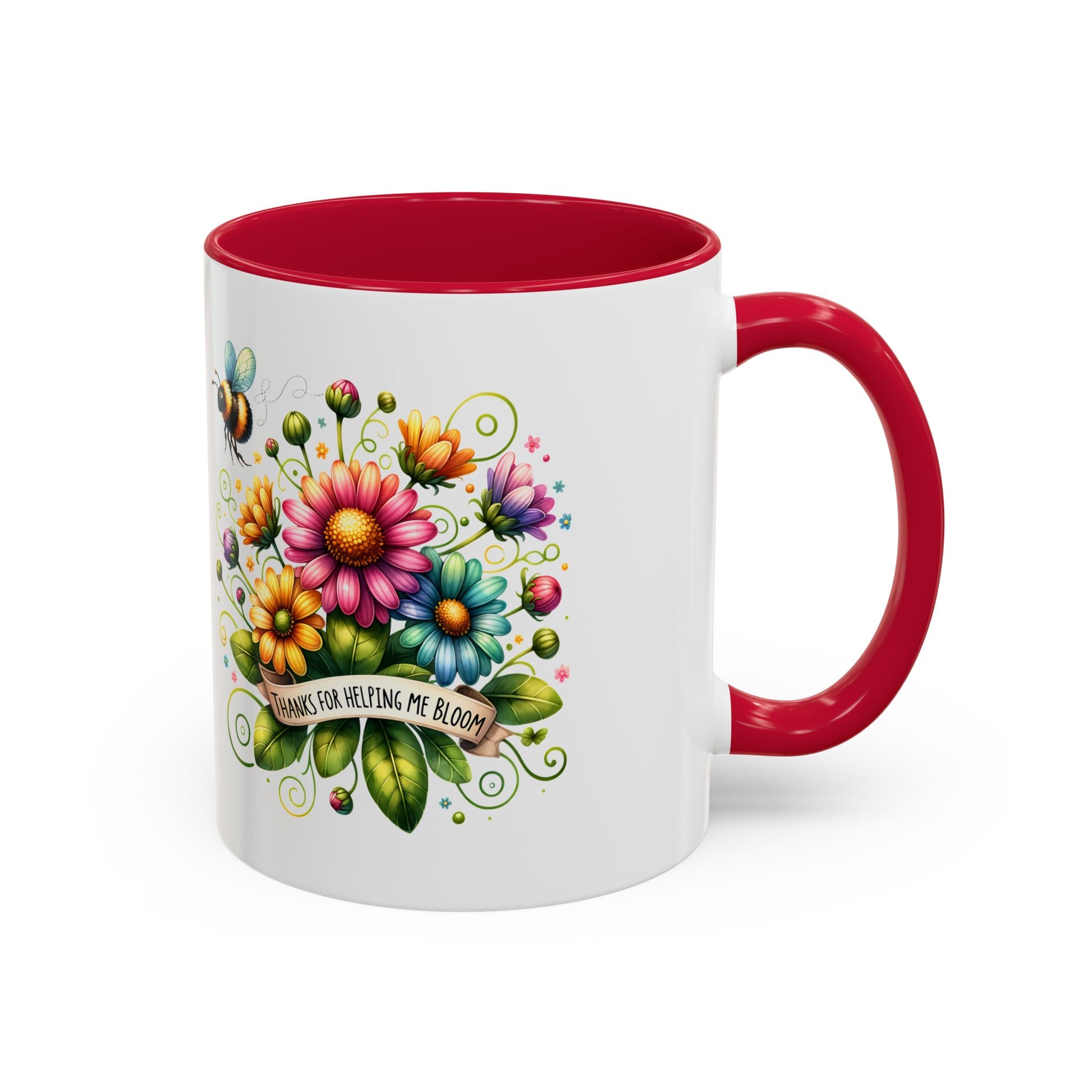 Colorful Floral Mug – "Thanks for Helping Me Bloom" – Perfect Gift for Friends & Family - Nefty Creations