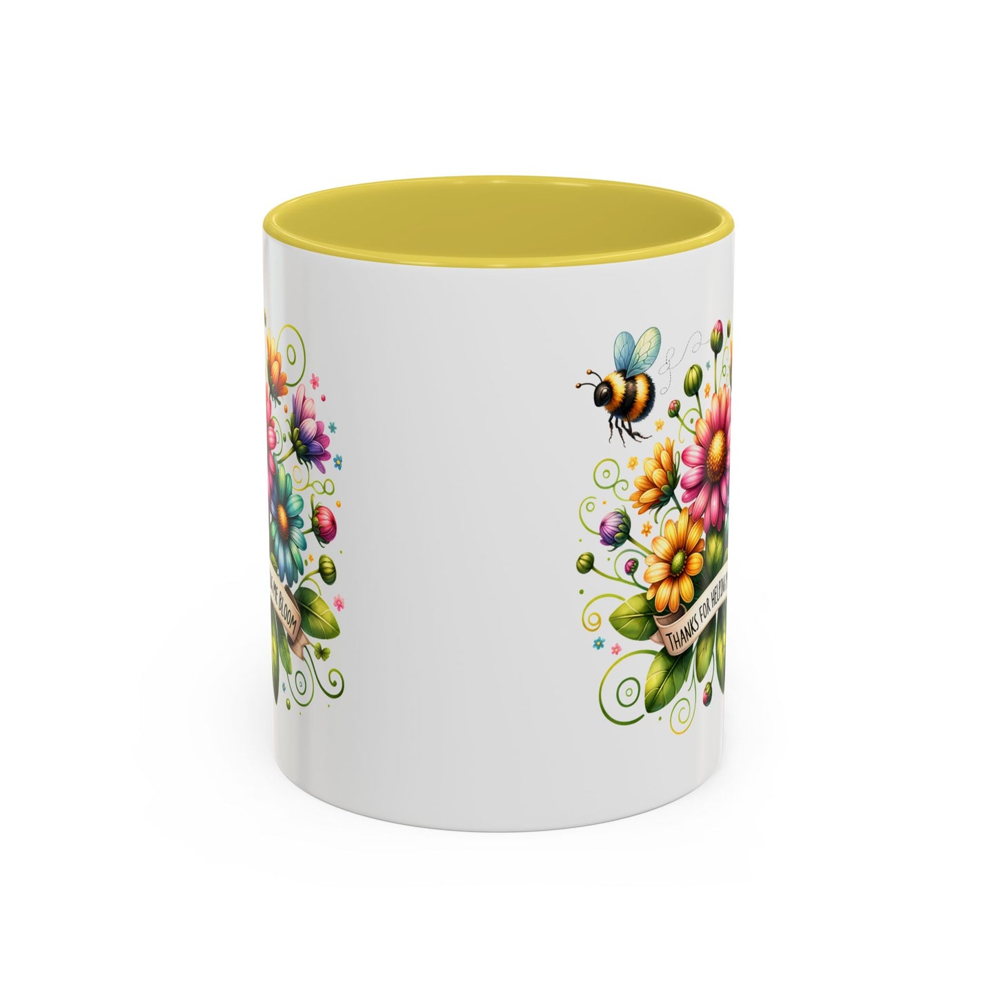 Colorful Floral Mug – "Thanks for Helping Me Bloom" – Perfect Gift for Friends & Family - Nefty Creations