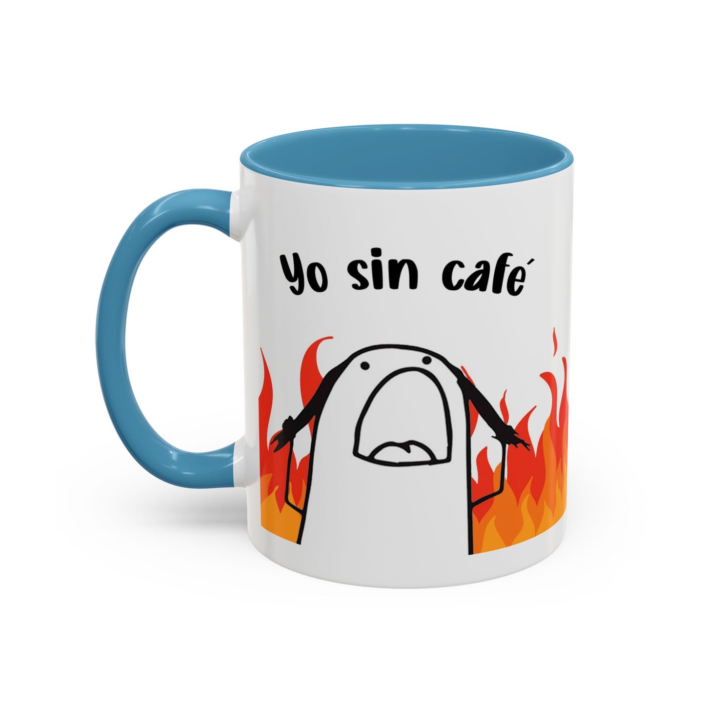 Cute 'Yo Con Café' Accent Coffee Mug, Adorable Gift for Coffee Lovers, Fun Decorative Mug for Home or Office, Valentine's Day Coffee Cup - Nefty Creations