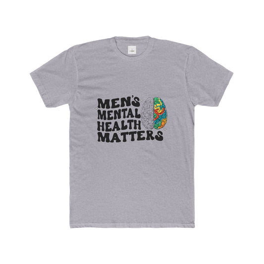 Men's Mental Health Matters Unisex Cotton Crew Tee - Support Wellness & Awareness - Nefty Creations