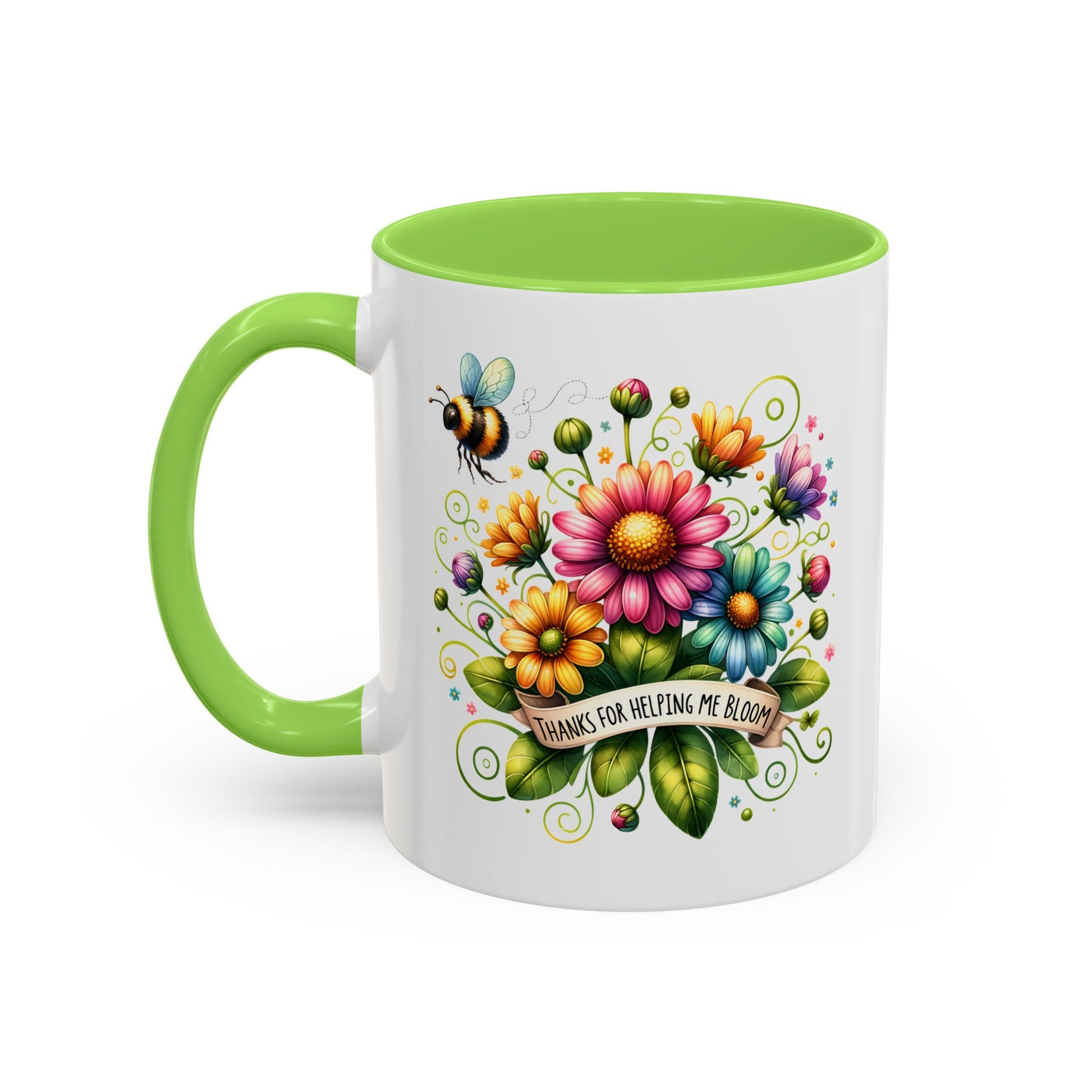 Colorful Floral Mug – "Thanks for Helping Me Bloom" – Perfect Gift for Friends & Family - Nefty Creations