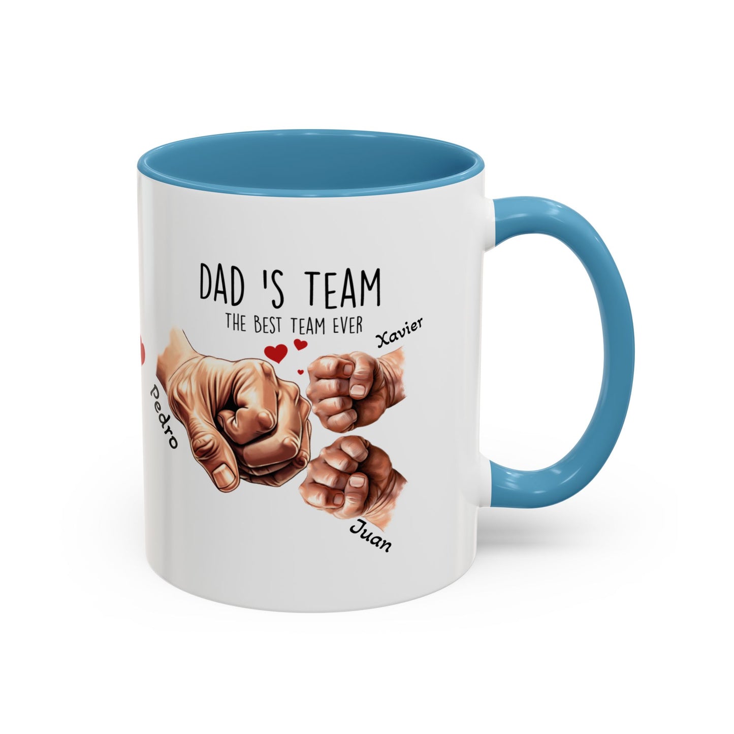 Personalized Dad's Team Coffee Mug, Gifts for Dad, Father's Day Mug, Family Keepsake, Unique Coffee Cup - Nefty Creations