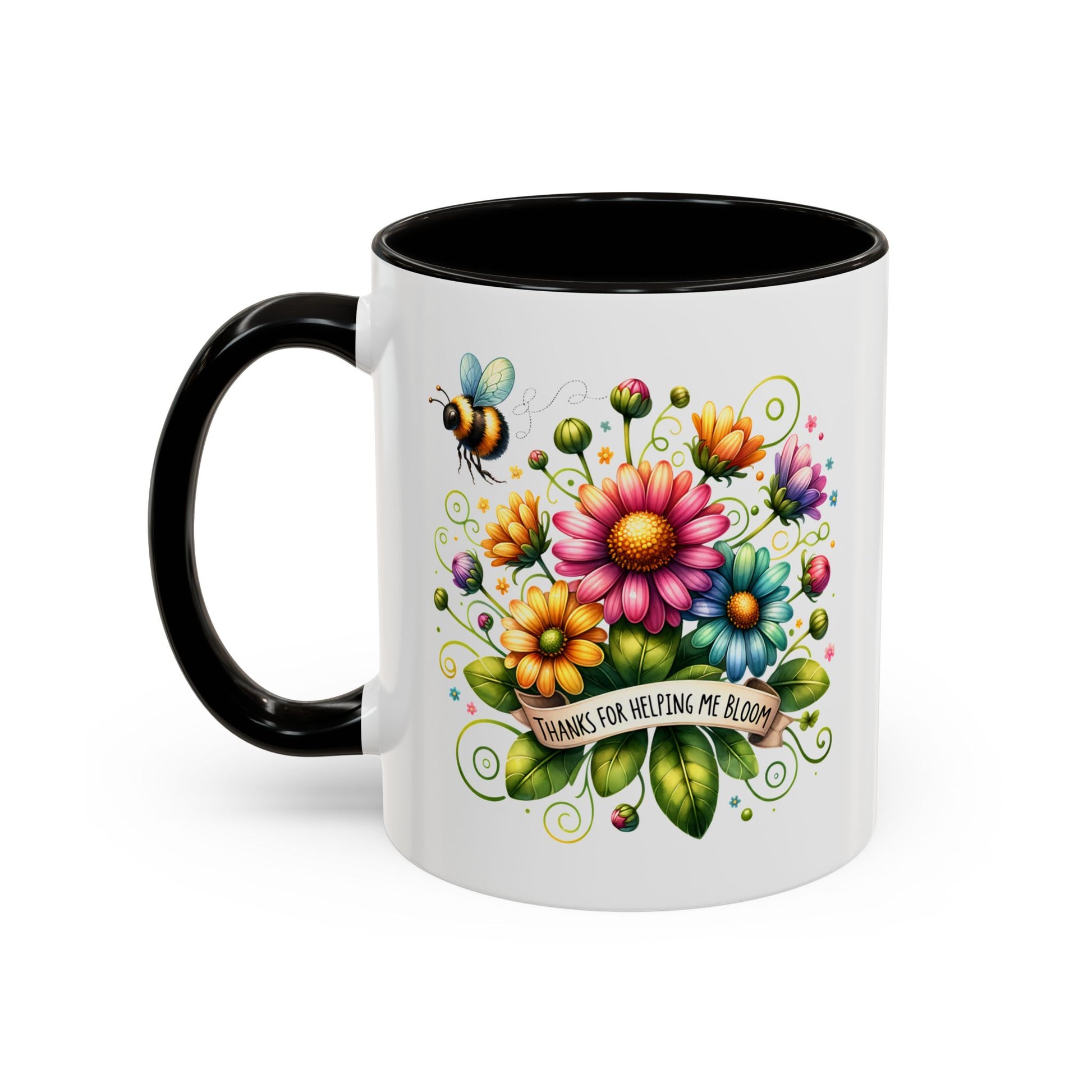 Colorful Floral Mug – "Thanks for Helping Me Bloom" – Perfect Gift for Friends & Family - Nefty Creations