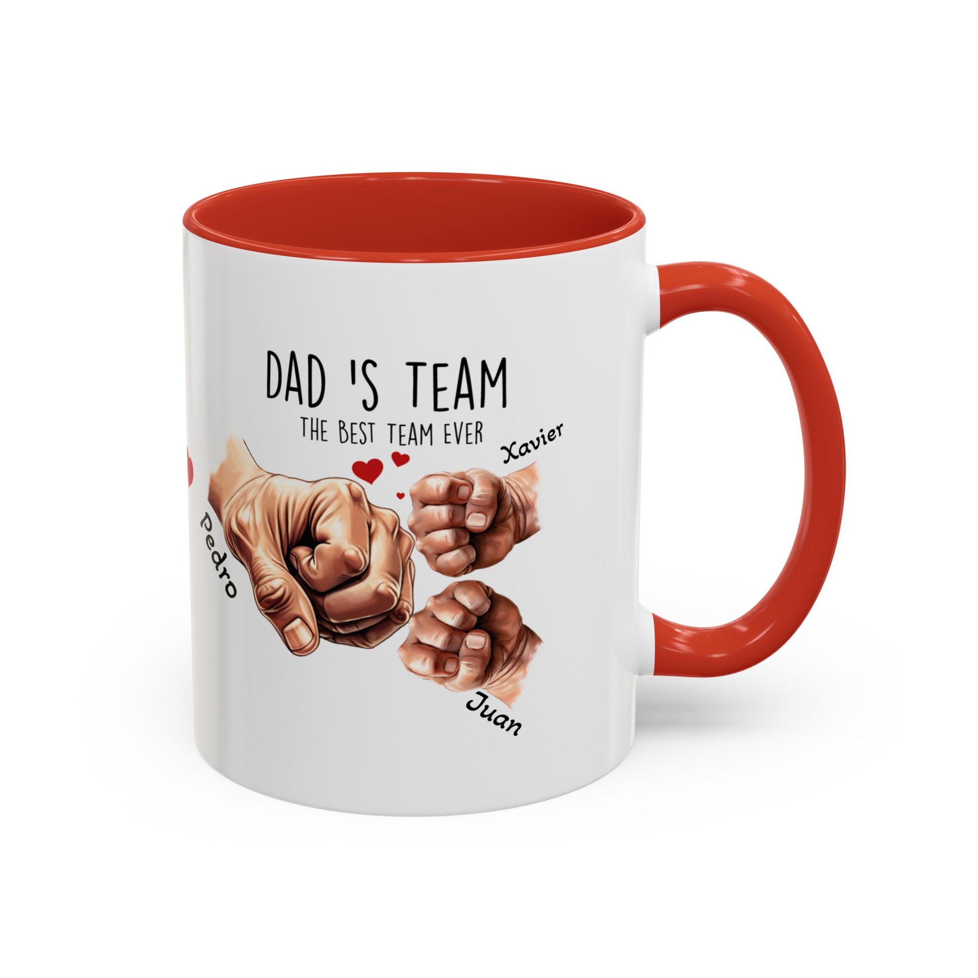 Personalized Dad's Team Coffee Mug, Gifts for Dad, Father's Day Mug, Family Keepsake, Unique Coffee Cup - Nefty Creations