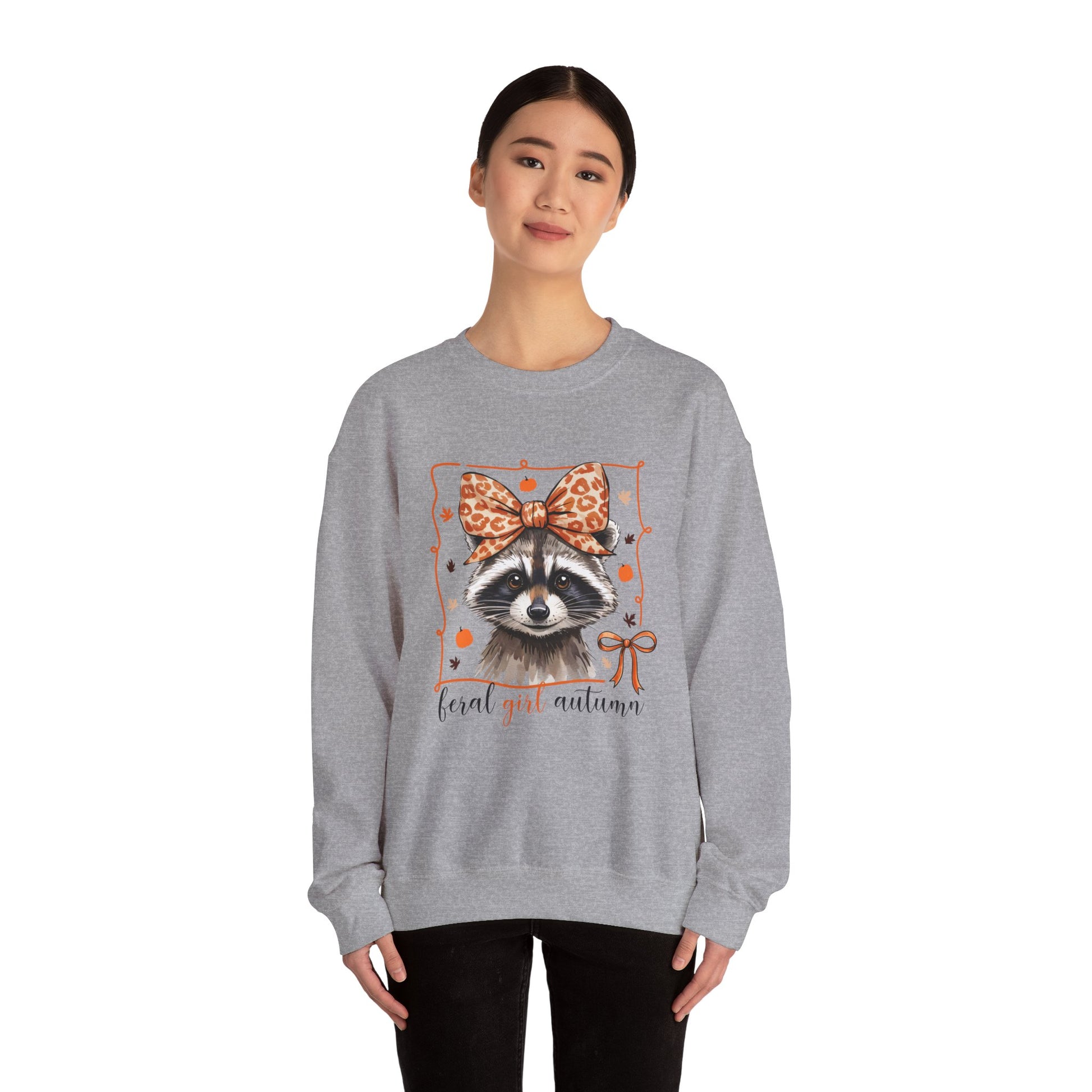 Coquette Feral Raccoon Sweatshirt| Nefty Creations - Nefty Creations