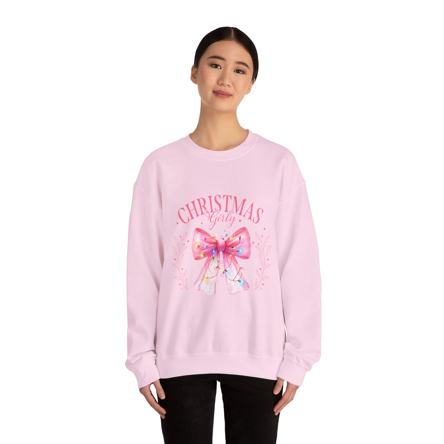Christmas Girly Bow Sweatshirt - Nefty Creations