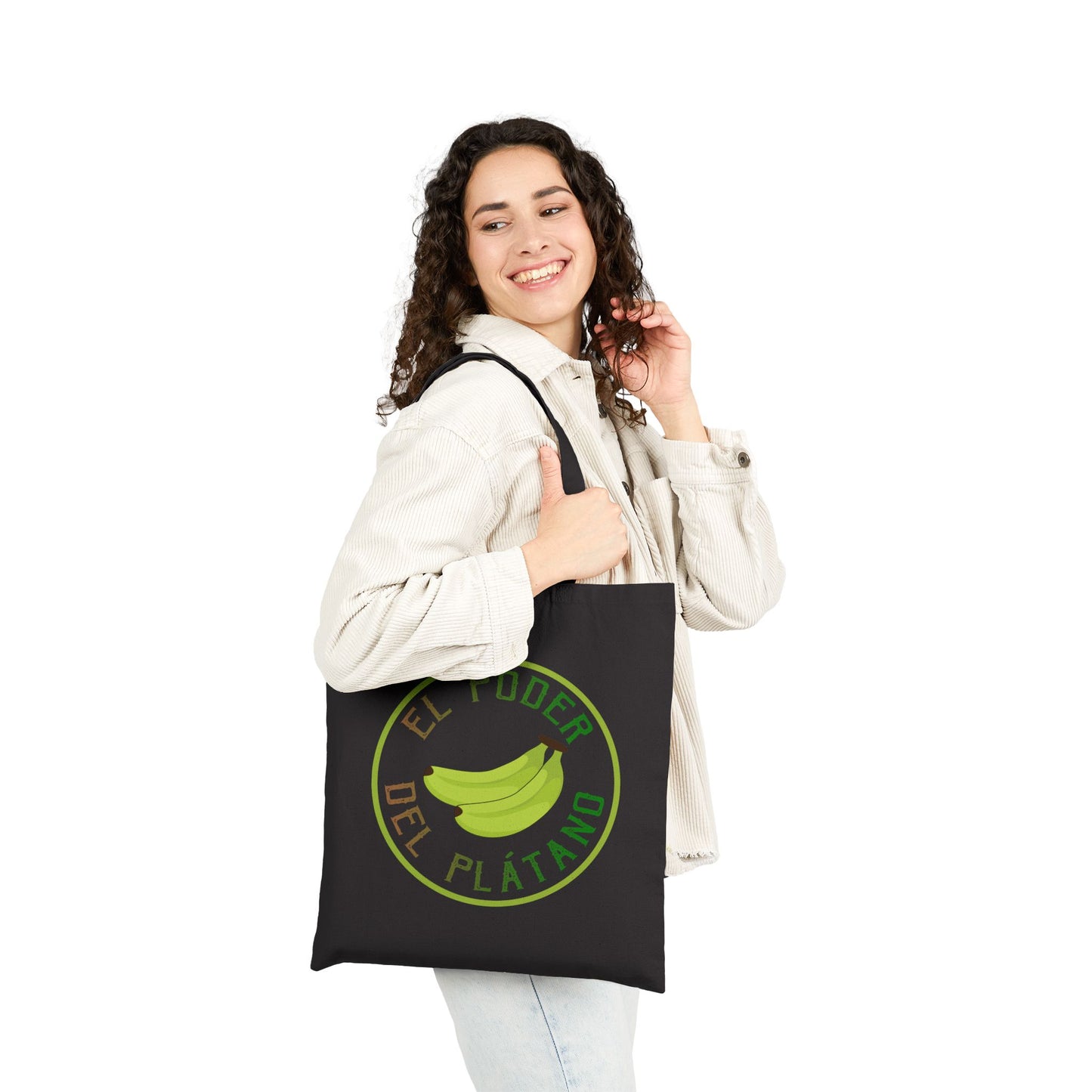 Eco-Friendly Cotton Tote Bag - 'El Poder del Plátano' - Nefty Creations