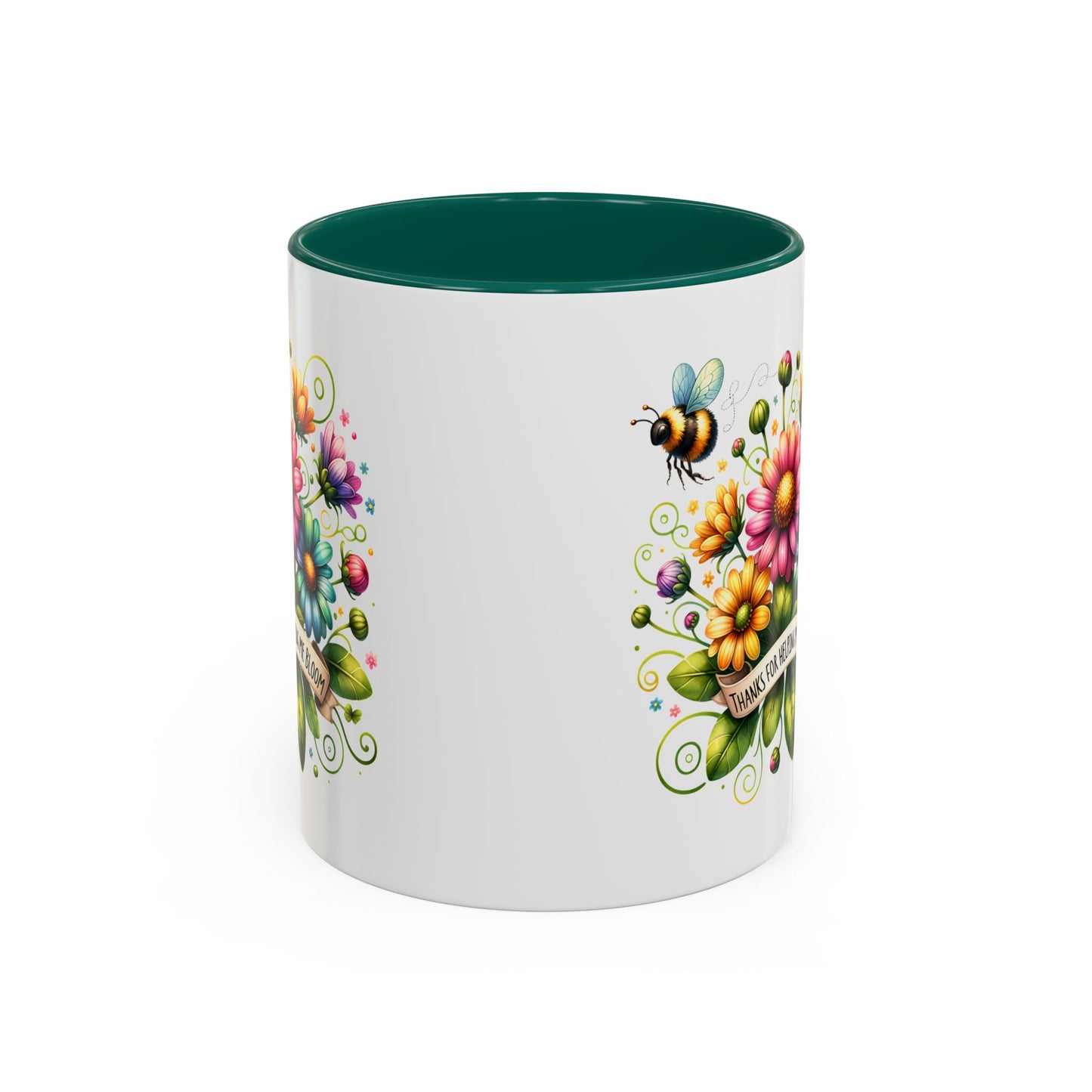 Colorful Floral Mug – "Thanks for Helping Me Bloom" – Perfect Gift for Friends & Family - Nefty Creations