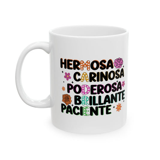 Colorful Inspirational Ceramic Mug - Perfect Gift for Friends, Unique Design, Motivational Quote Mug, Floral Coffee Cup, Fun Home Decor - Nefty Creations