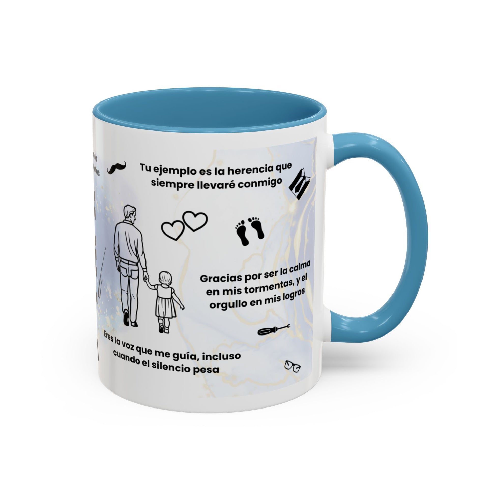 Papá Coffee Mug - Unique Dad Gift for Father's Day, Birthday, or Inspirational Moments, Black Accent Ceramic Cup - Nefty Creations