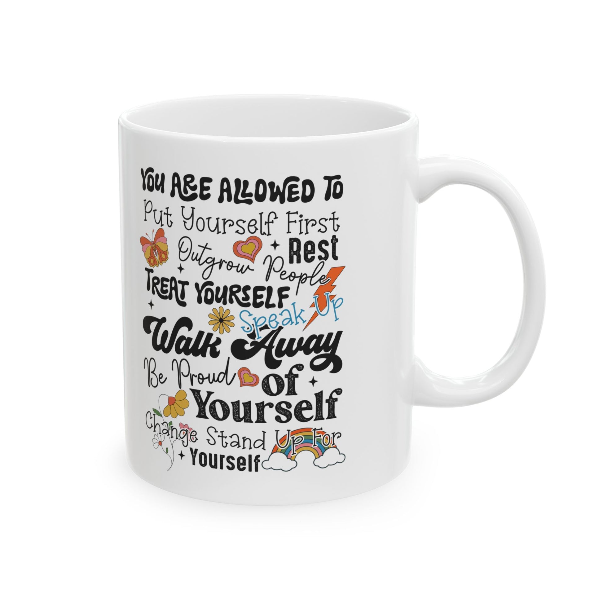 Inspirational Ceramic Mug - Motivational Quotes for Daily Empowerment - Nefty Creations