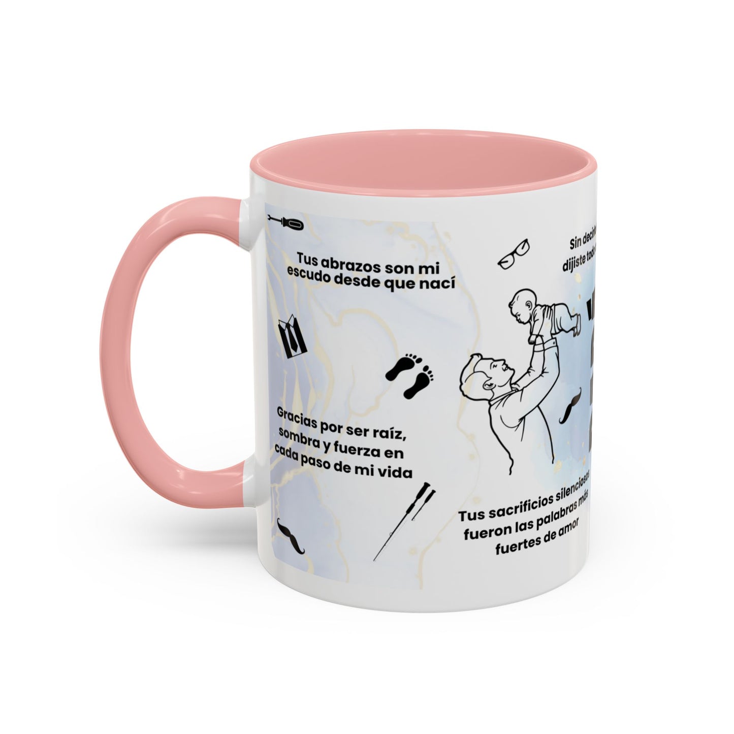 Papá Coffee Mug - Unique Dad Gift for Father's Day, Birthday, or Inspirational Moments, Black Accent Ceramic Cup - Nefty Creations