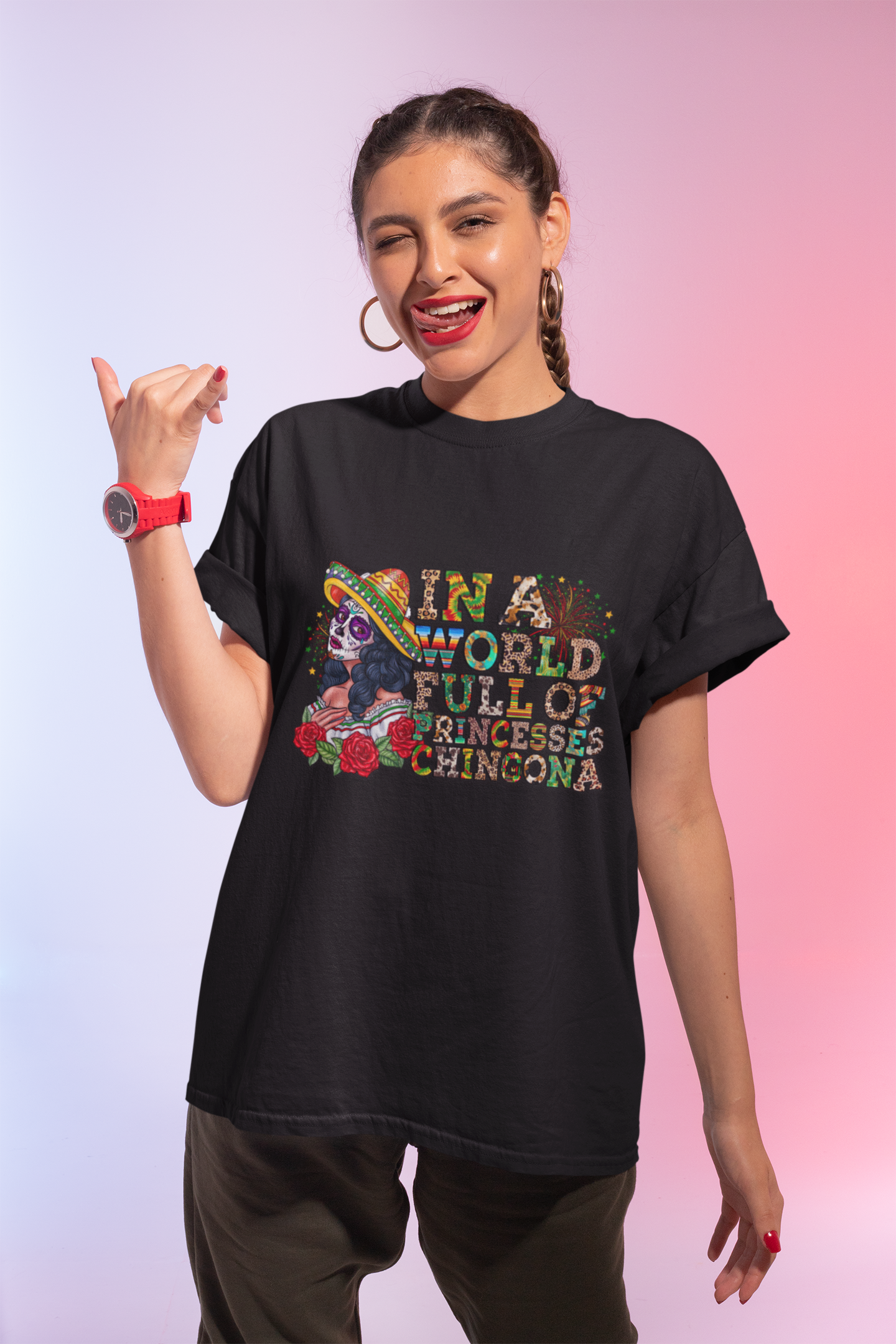 Chingona Princess Tee - Unisex Jersey Short Sleeve Shirt for Empowered Women - Nefty Creations