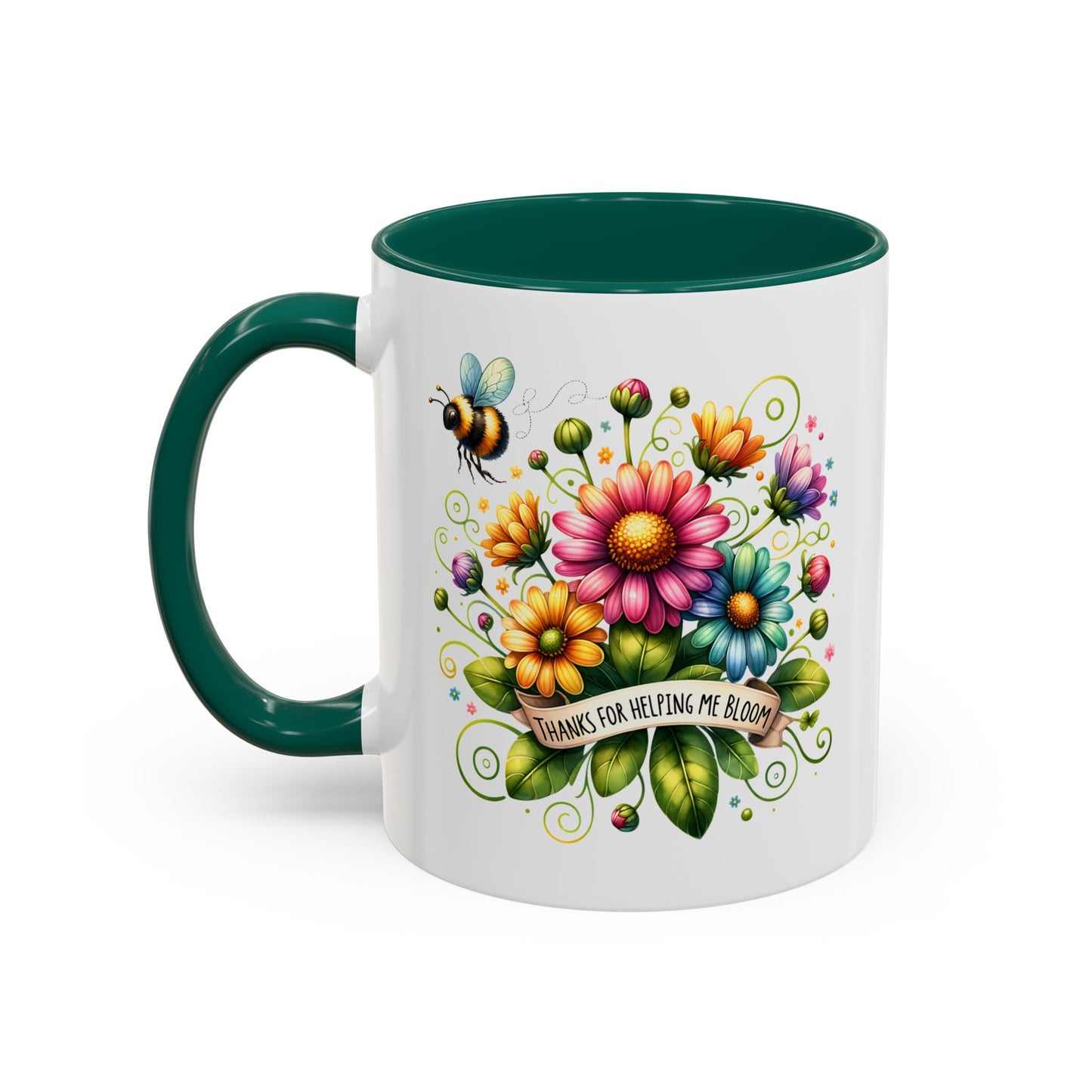 Colorful Floral Mug – "Thanks for Helping Me Bloom" – Perfect Gift for Friends & Family - Nefty Creations