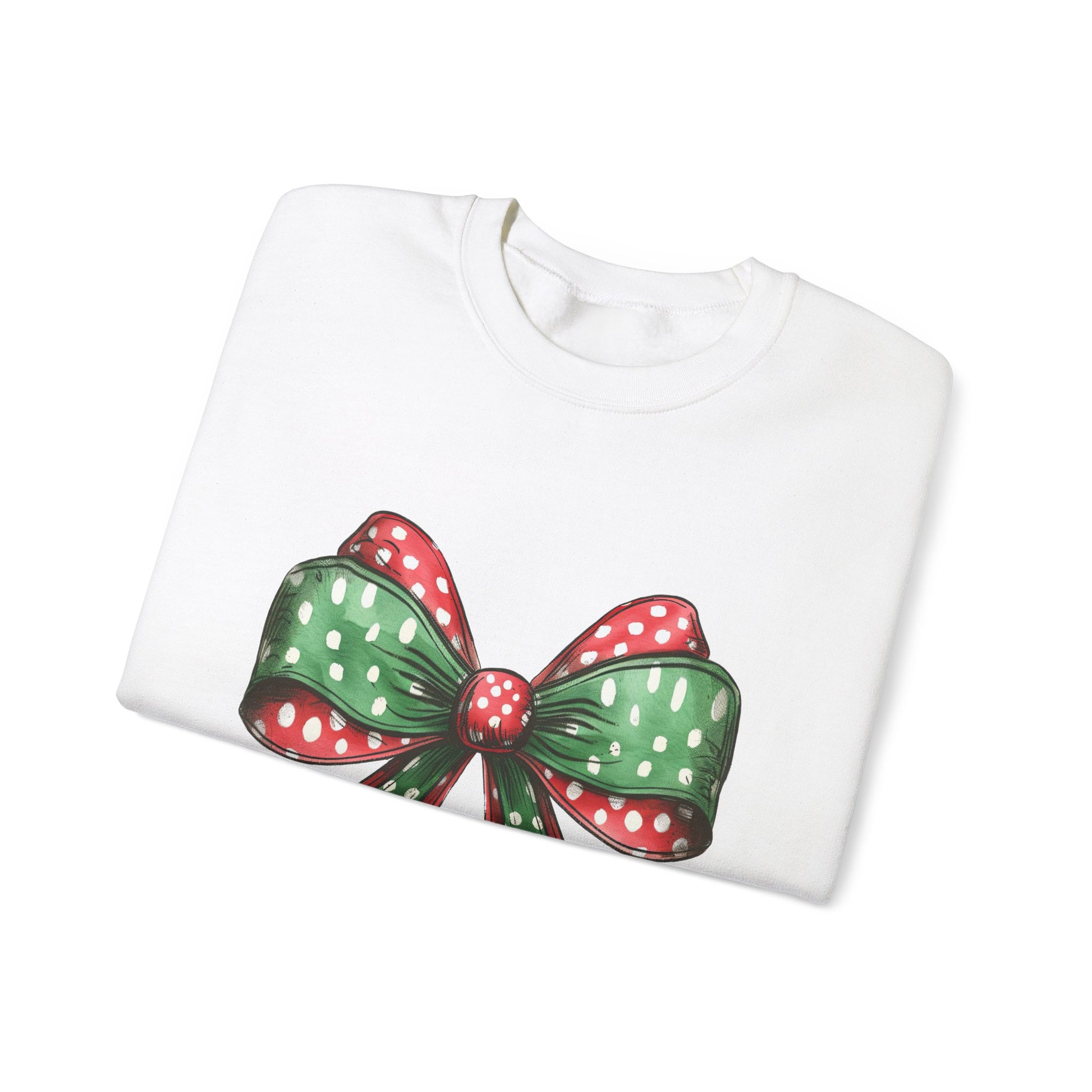 Festive Christmas Bow Sweatshirt - Unisex Heavy Blend™ Crewneck - Nefty Creations
