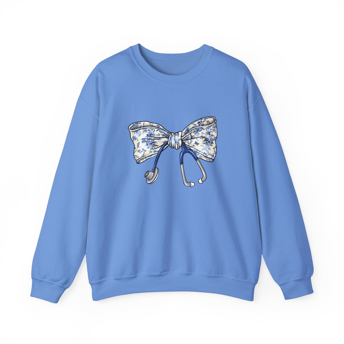 Floral Bow Stethoscope Sweatshirt | Cozy Medical Apparel for Healthcare Heroes - Nefty Creations